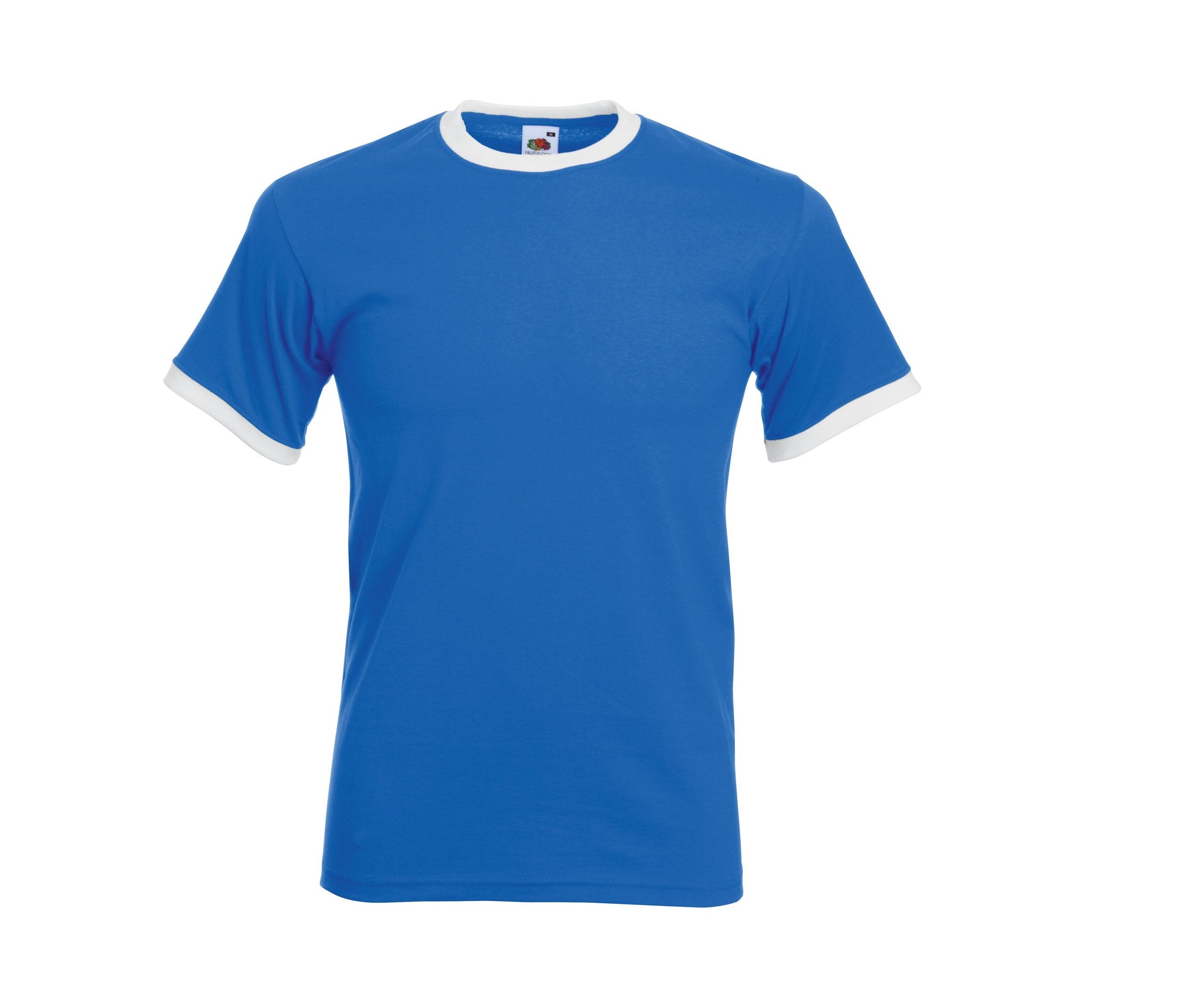 Camiseta Valueweight Ringer Fruit of the Loom SC245 en color royal blue/white