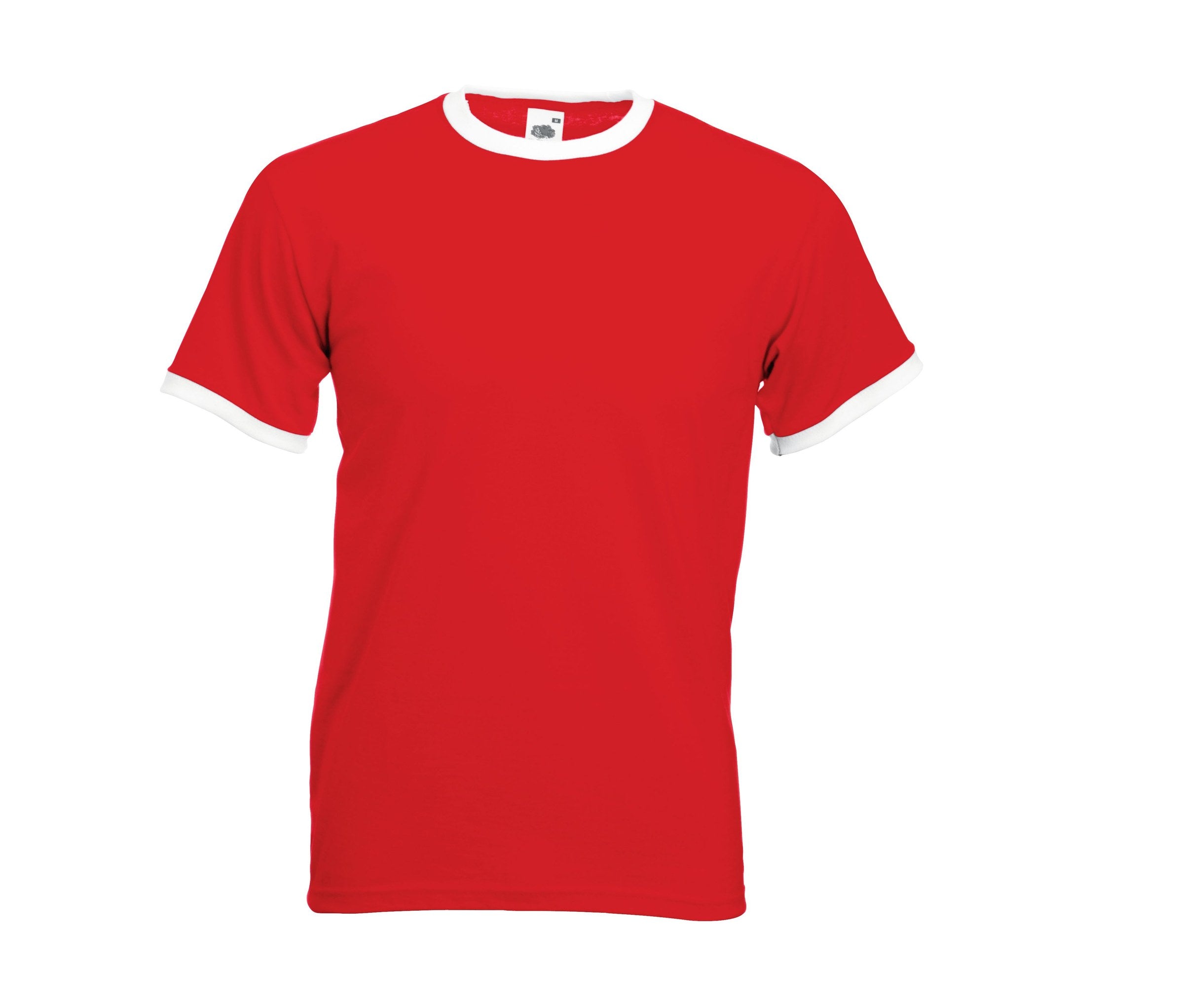Camiseta Valueweight Ringer Fruit of the Loom SC245 en color red/white