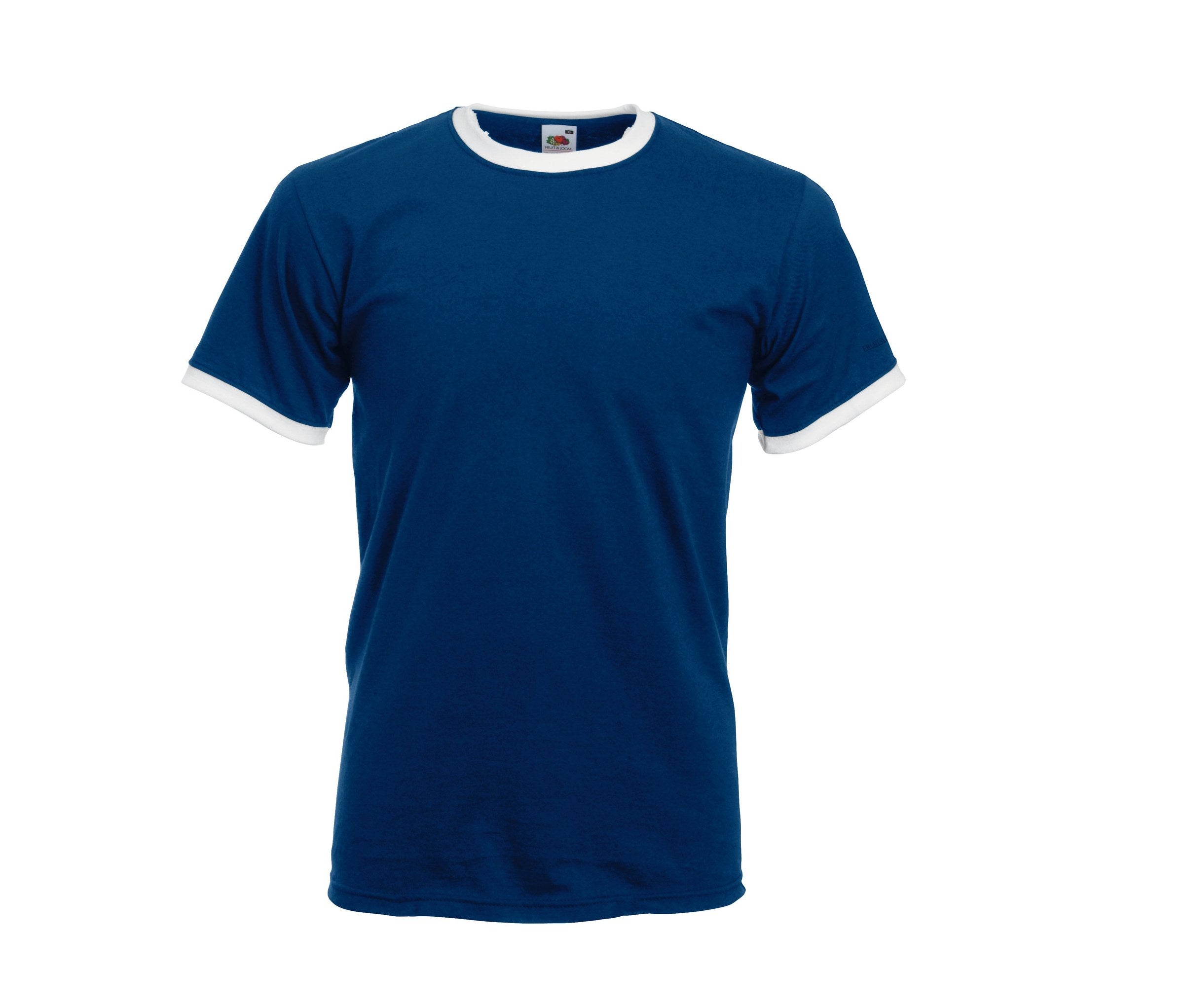 Camiseta Valueweight Ringer Fruit of the Loom SC245 en color navy/white