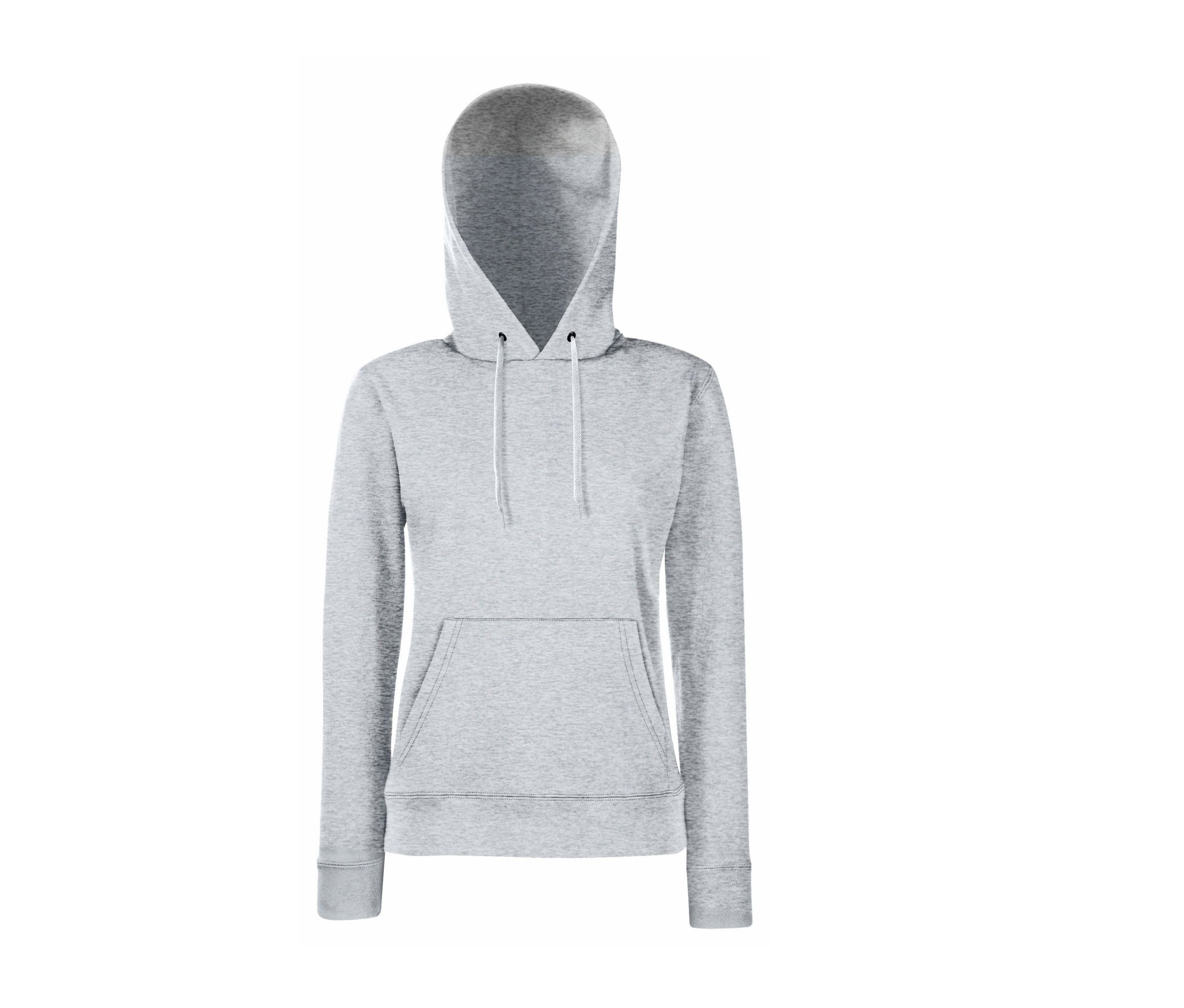 Sudadera Ladies Classic Hooded Sweat Fruit of the Loom SC269 en color gris jaspeado