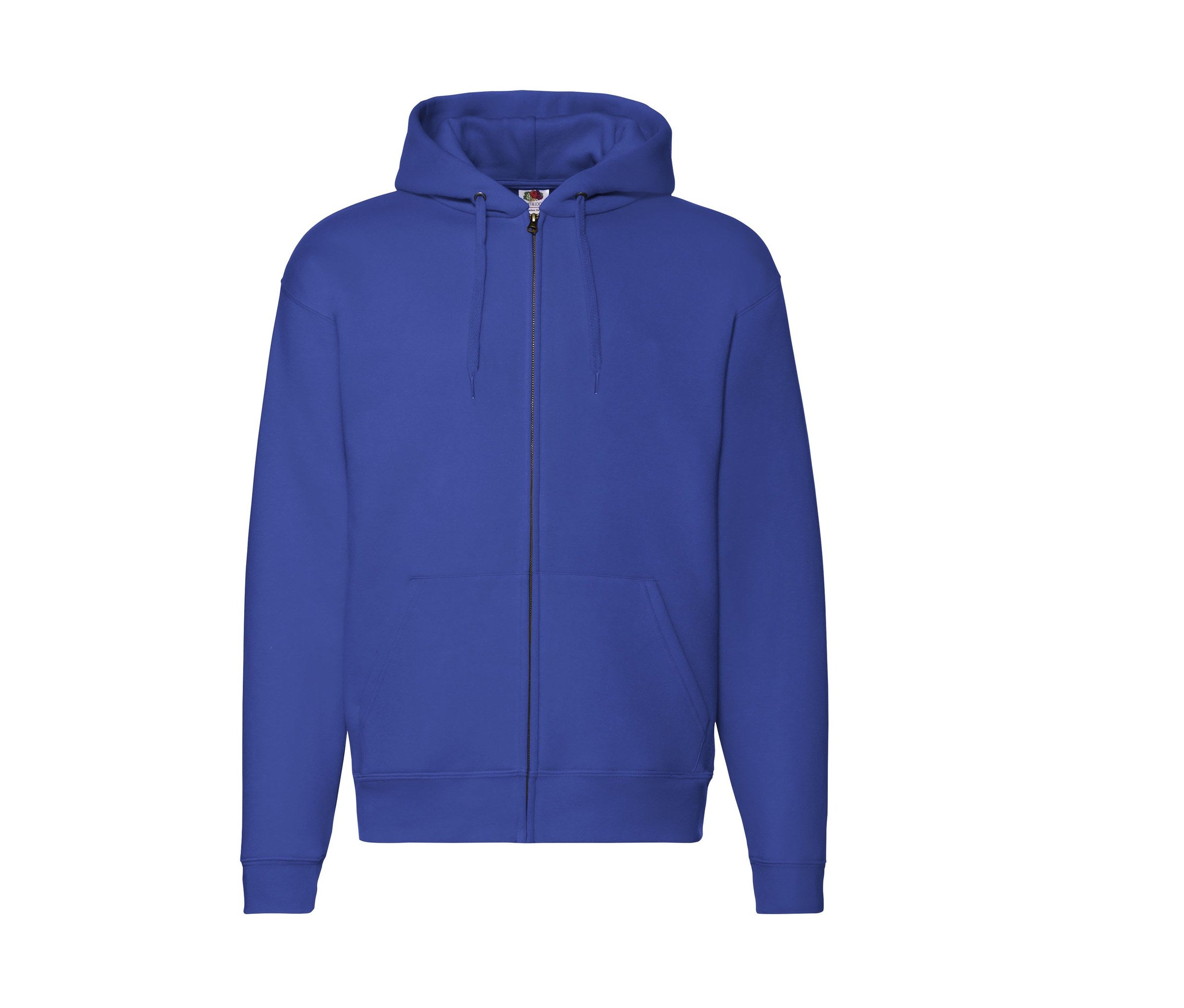 Sudadera Premium Hooded Sweat Jacket Fruit of the Loom SC274 en color azul real
