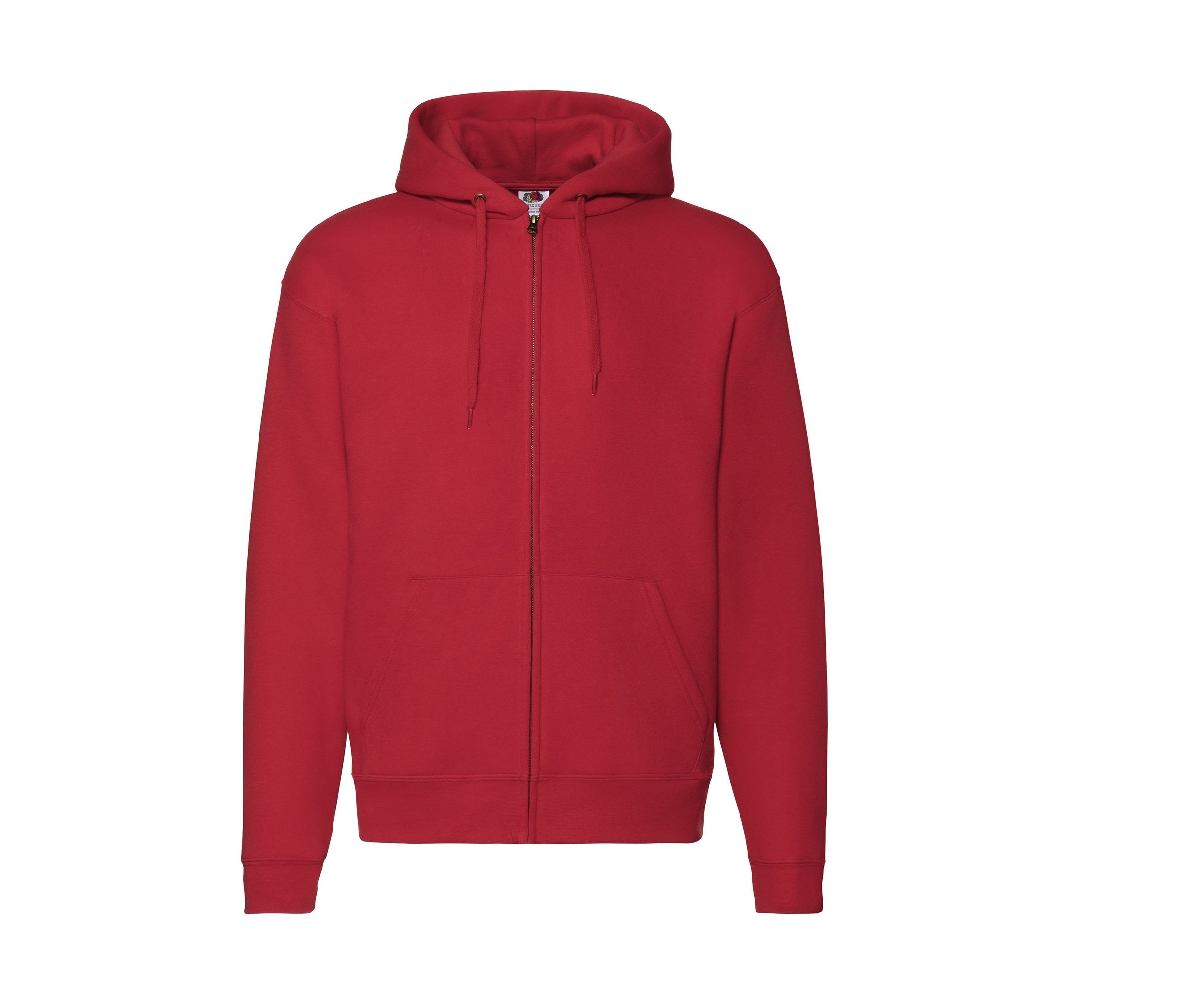 Sudadera Premium Hooded Sweat Jacket Fruit of the Loom SC274 en color rojo