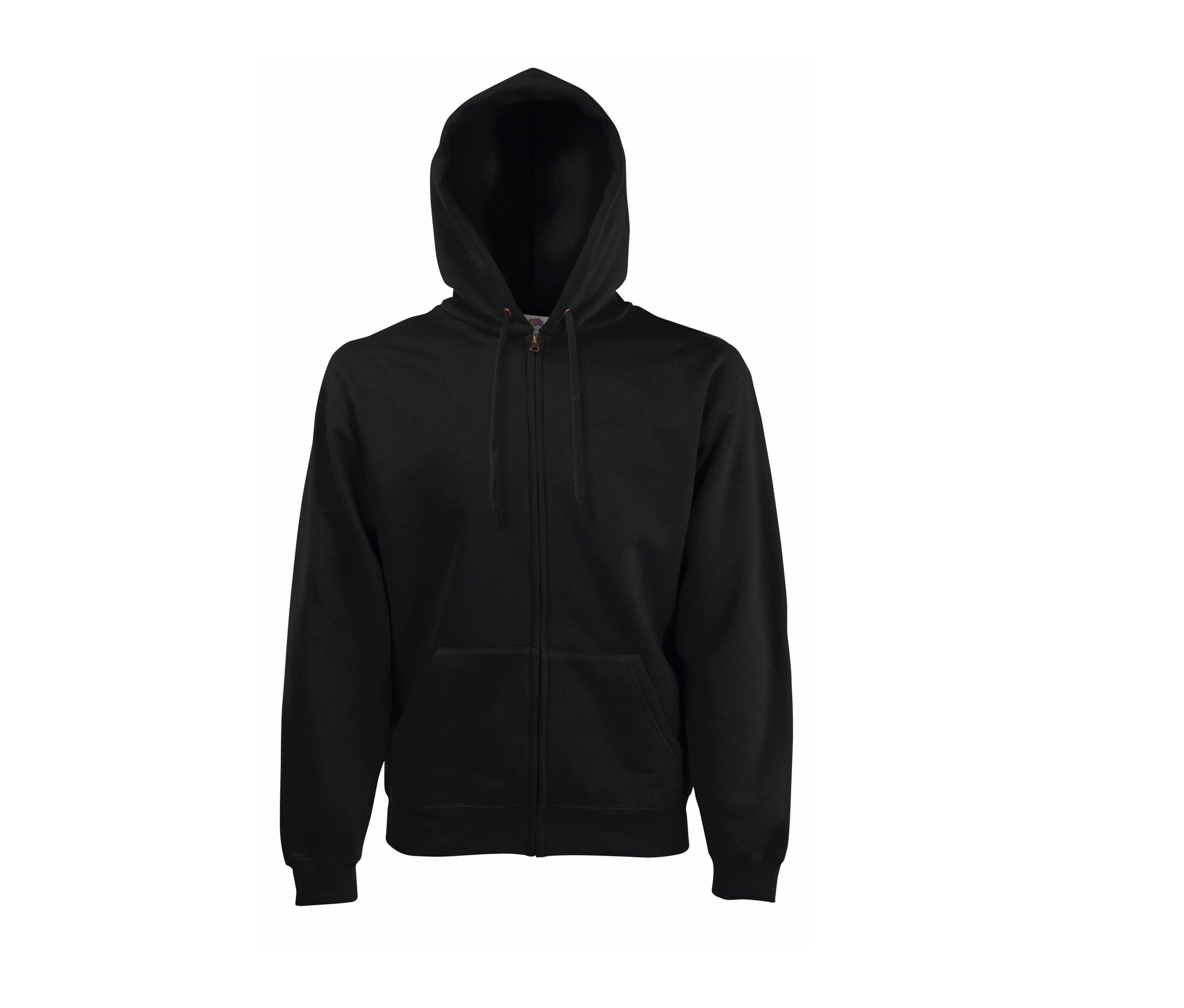 Sudadera Premium Hooded Sweat Jacket Fruit of the Loom SC274 en color negro