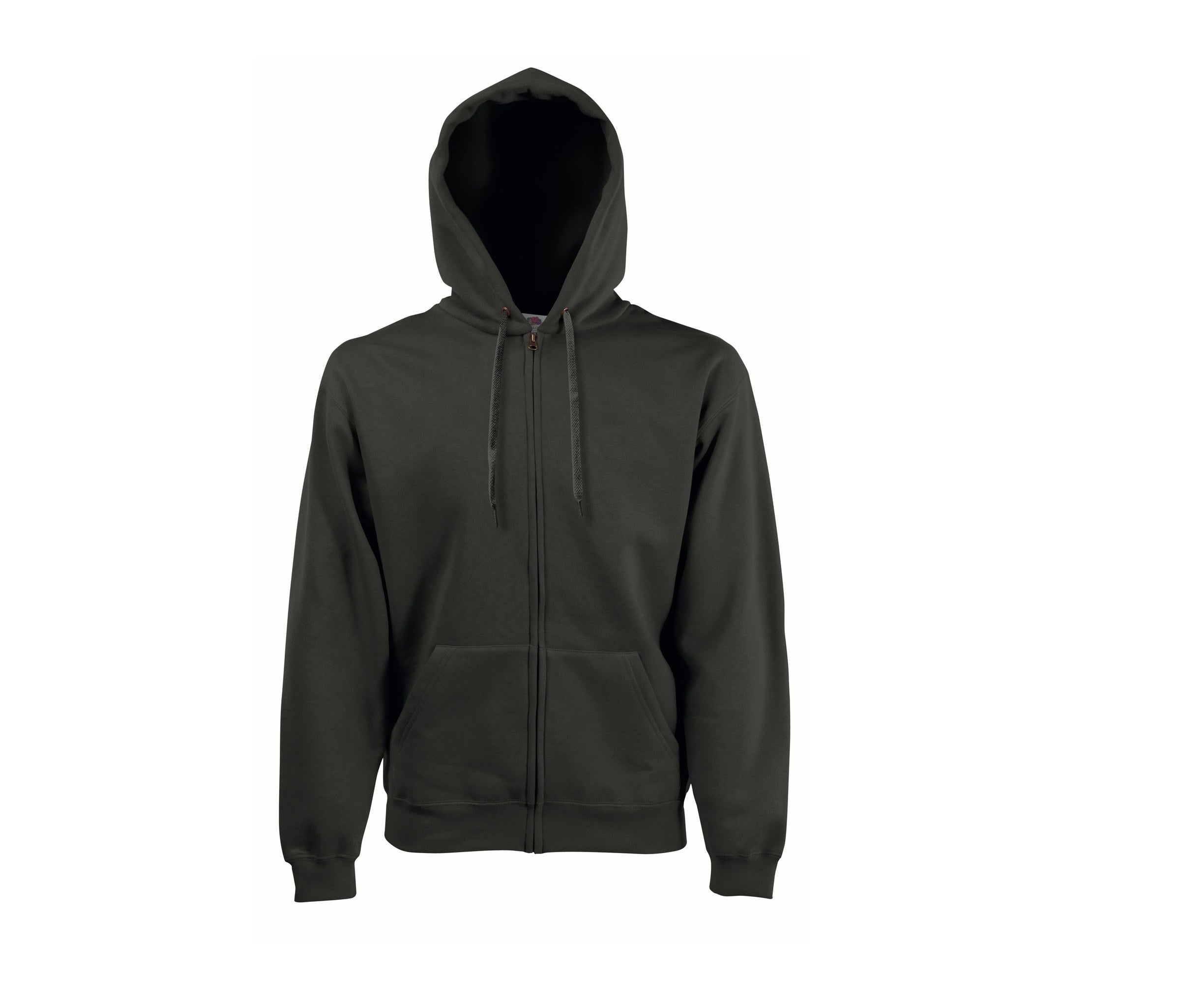 Sudadera Premium Hooded Sweat Jacket Fruit of the Loom SC274 en color charcoal