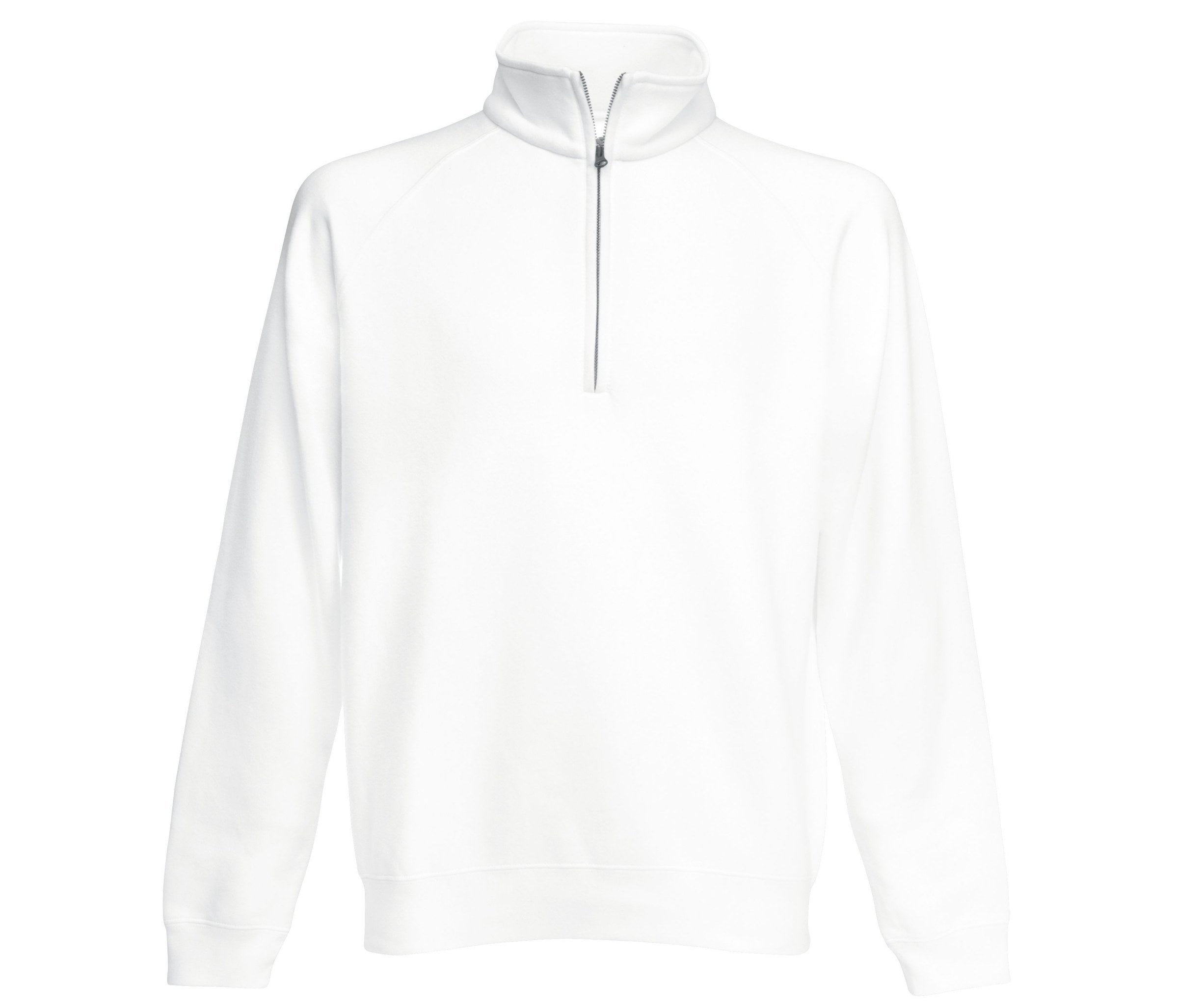 Sudadera Premium ZIP Neck Sweat Fruit of the Loom SC276 en color blanco
