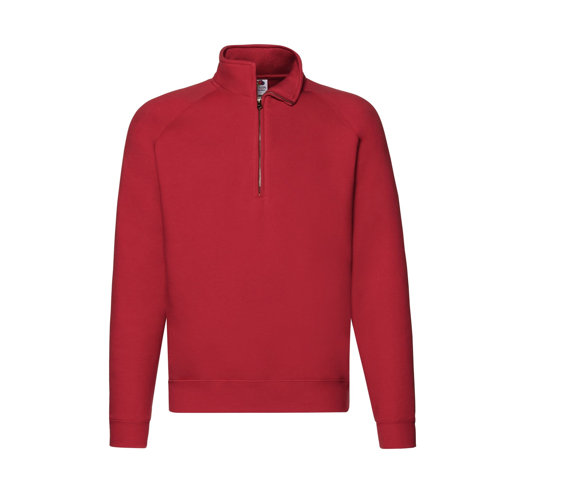 Sudadera Premium ZIP Neck Sweat Fruit of the Loom SC276 en color rojo