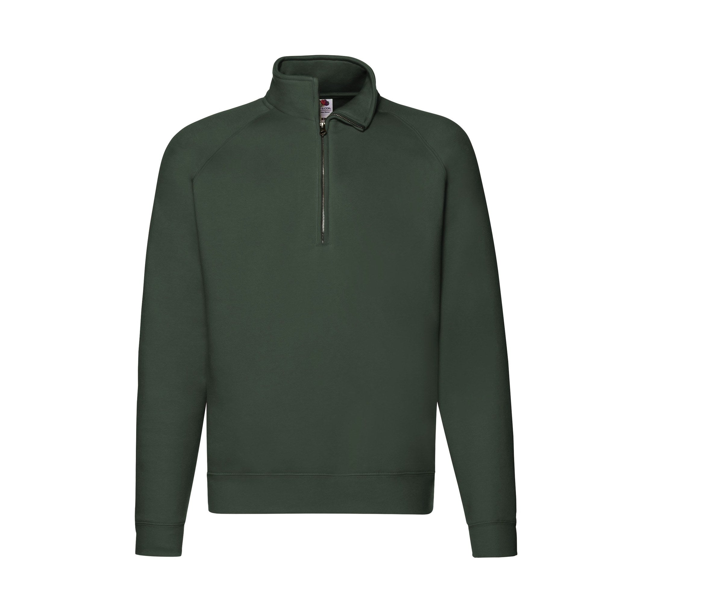 Sudadera Premium ZIP Neck Sweat Fruit of the Loom SC276 en color bottle green