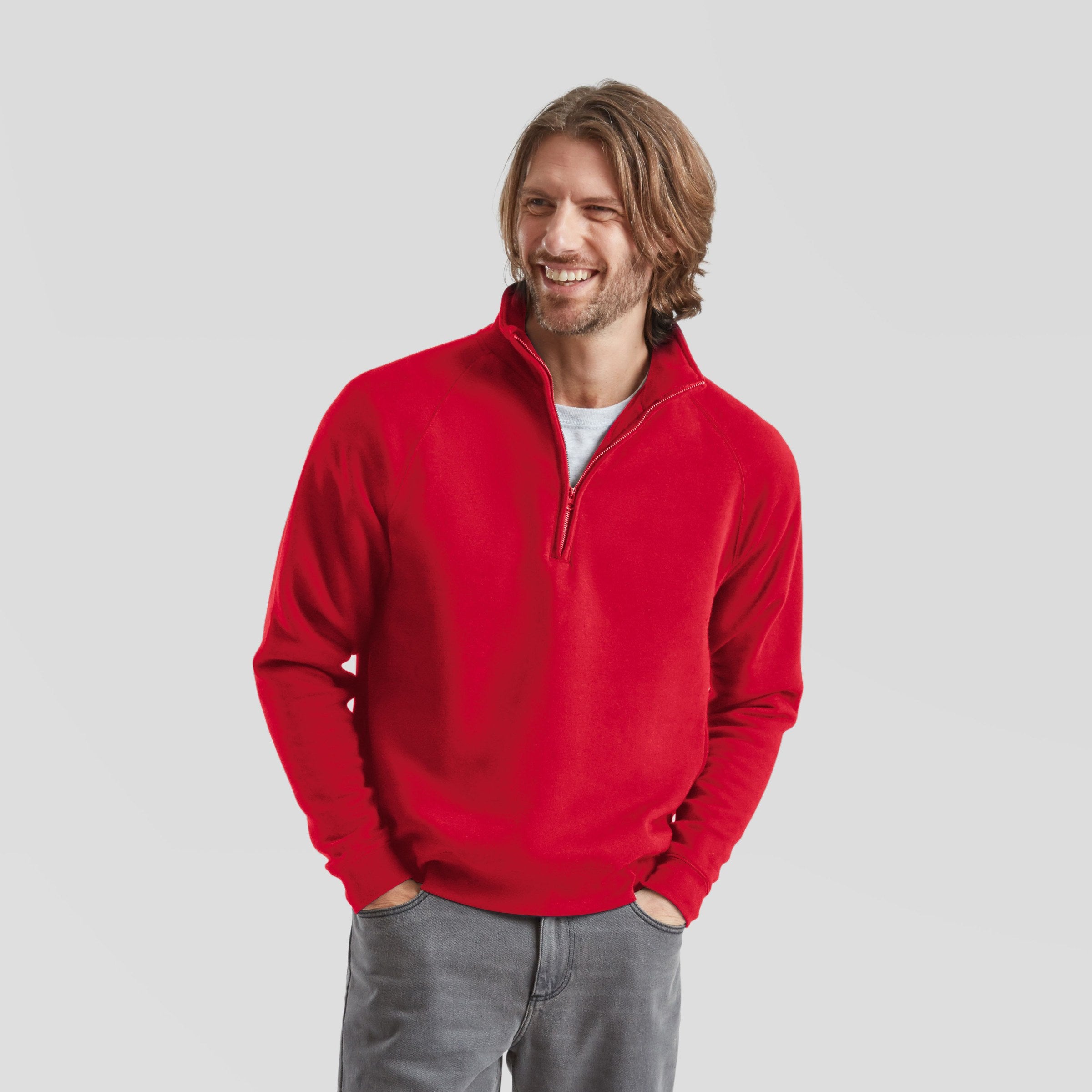 Sudadera Premium ZIP Neck Sweat - Fruit of the Loom SC276
