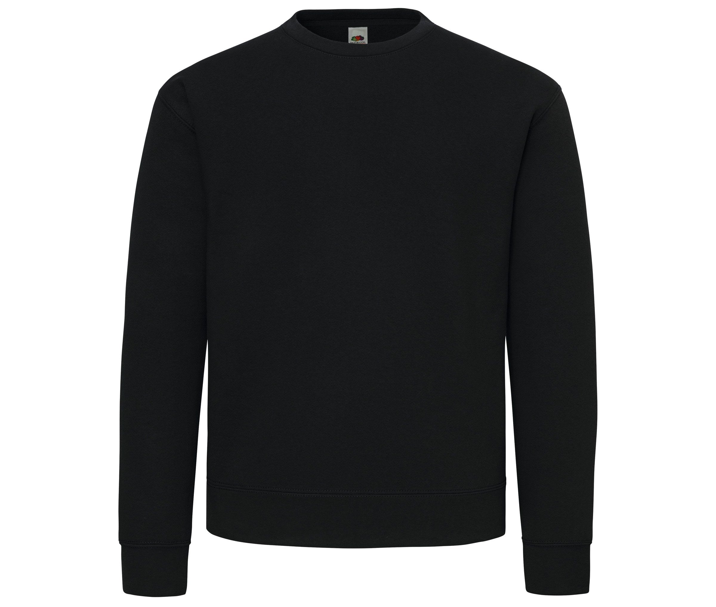 Sudadera Supercotton™ Sweat Fruit of the Loom SC277 en color negro
