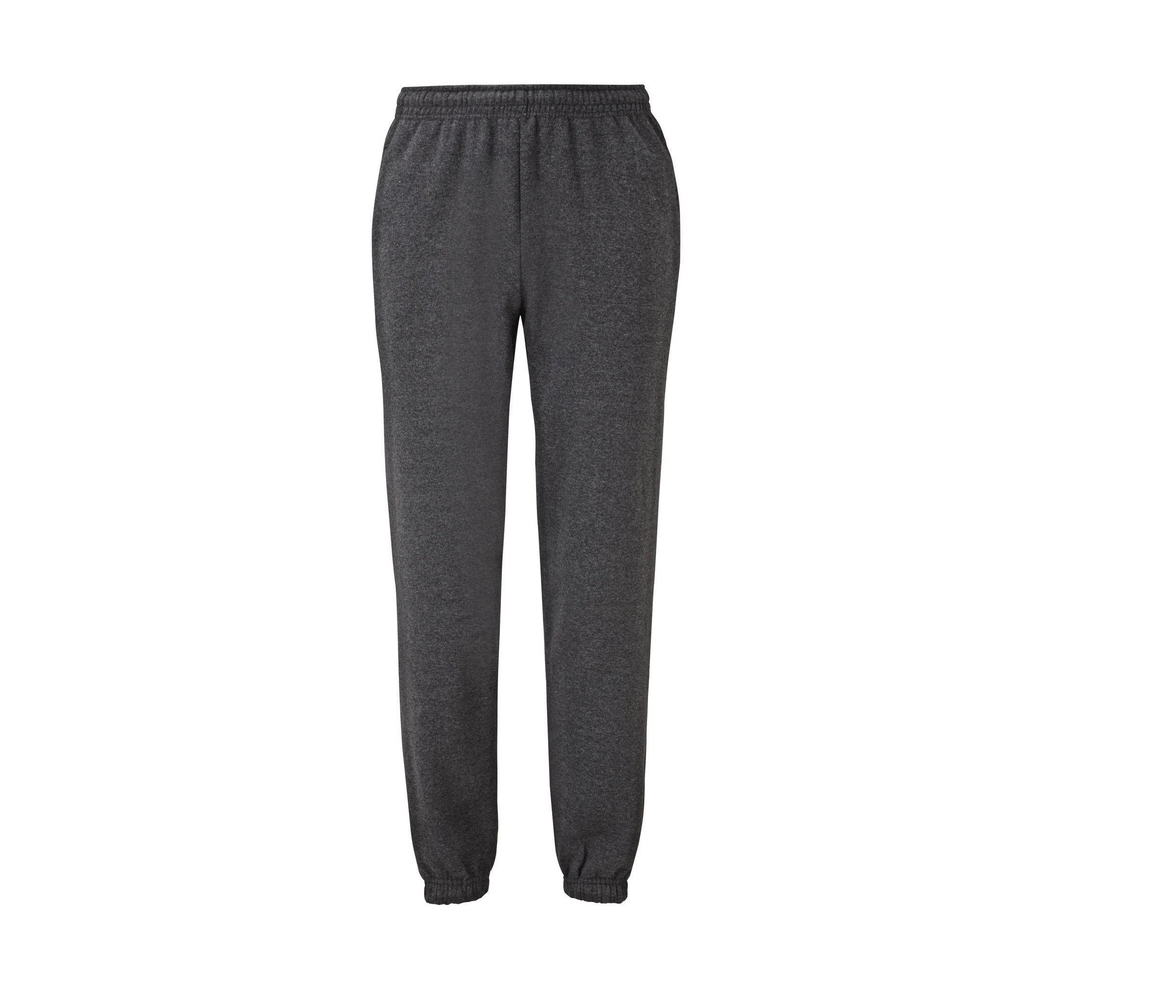 Pantalón Classic Elasticated Cuff JOG Pants Fruit of the Loom SC290 en color gris jaspeado oscuro