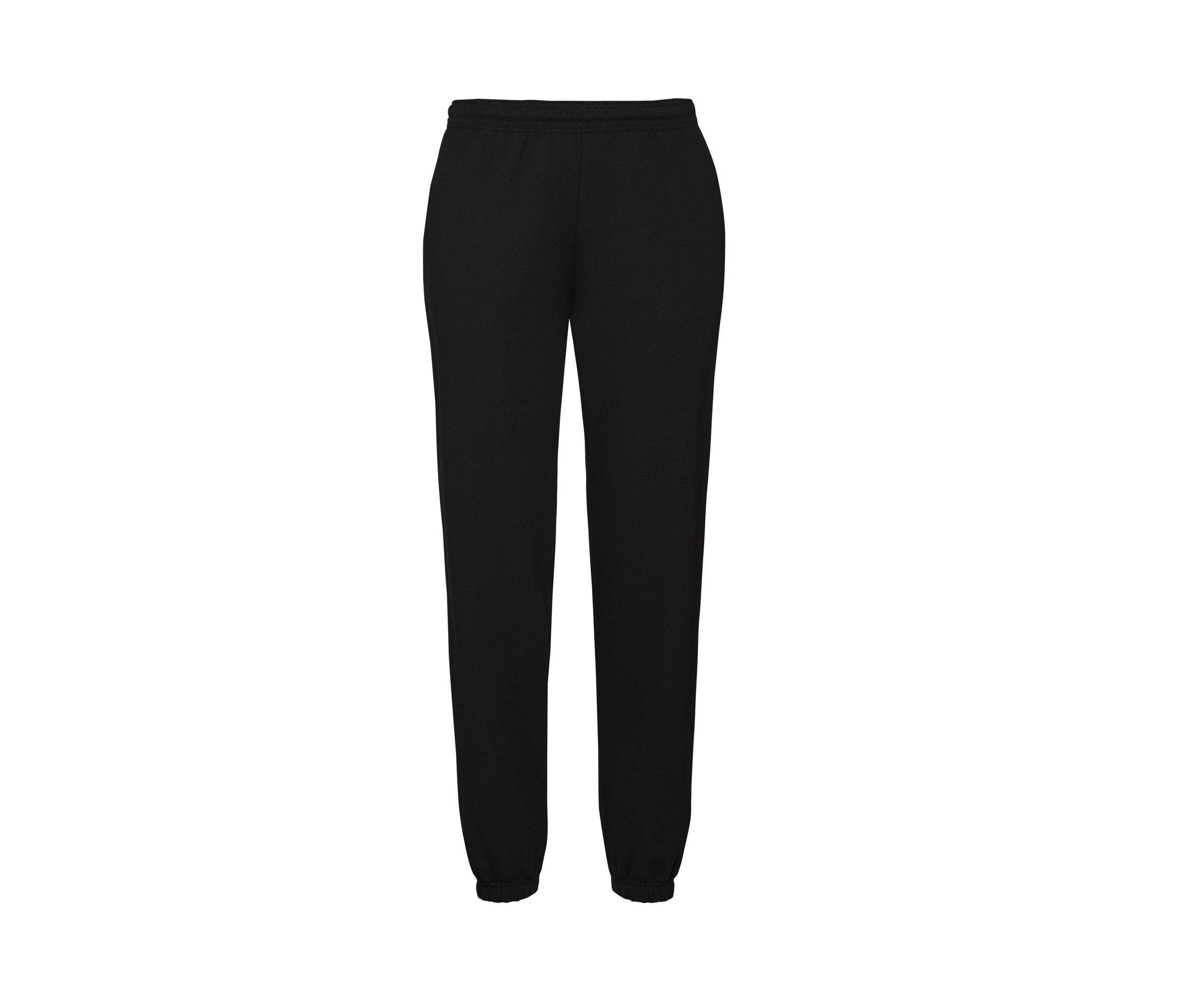 Pantalón Classic Elasticated Cuff JOG Pants Fruit of the Loom SC290 en color negro