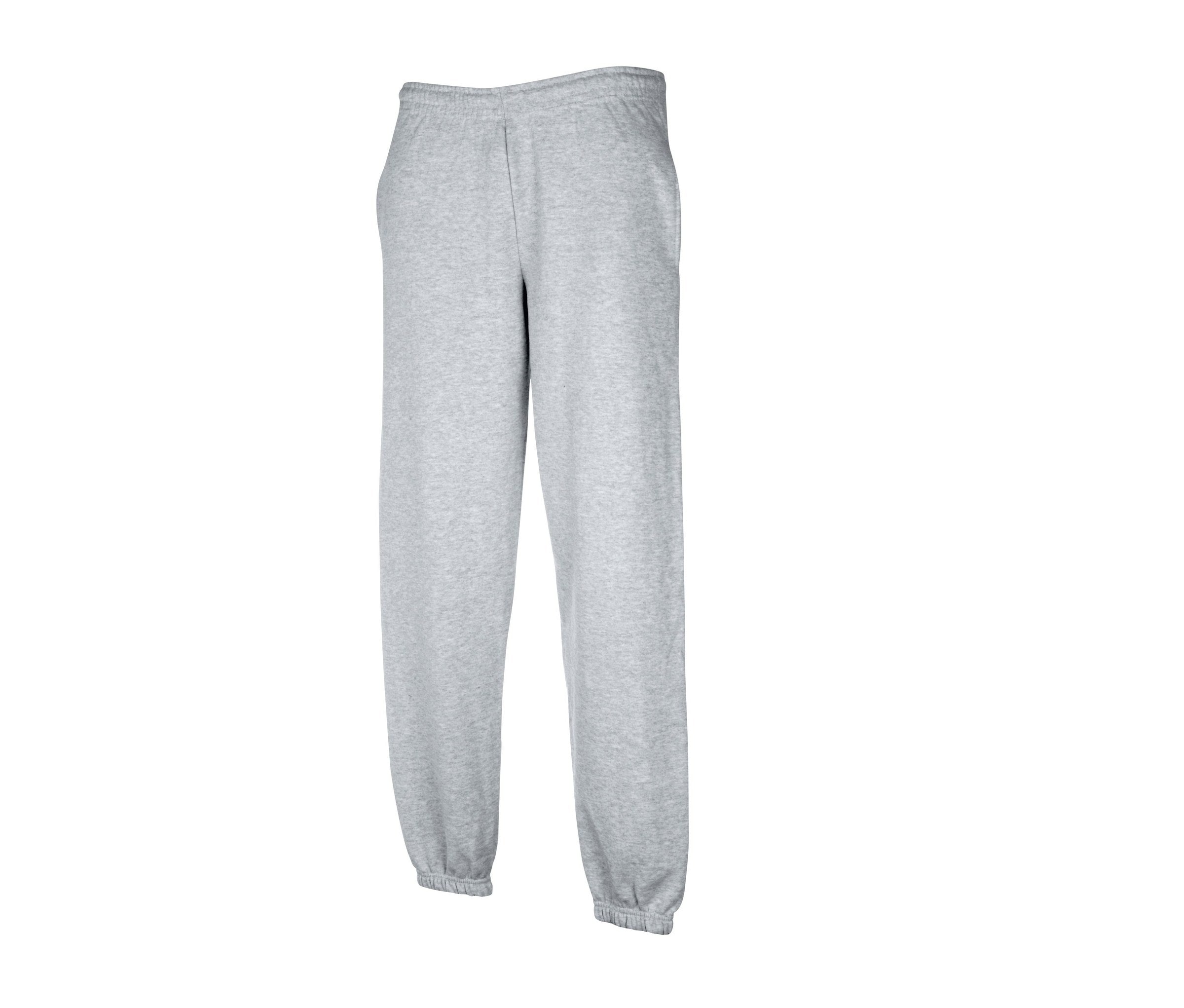 Pantalón Classic Elasticated Cuff JOG Pants Fruit of the Loom SC290 en color gris jaspeado