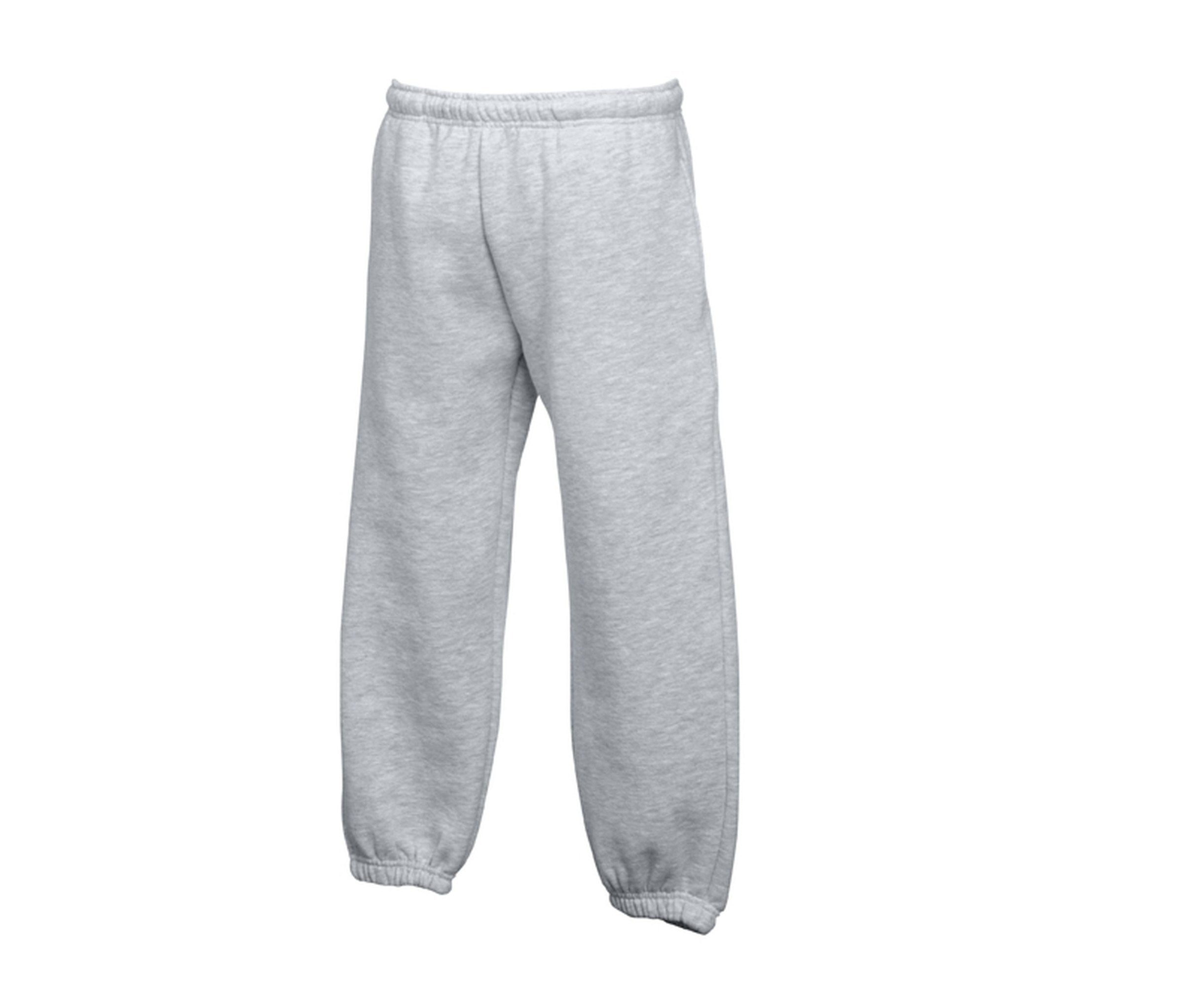 Pantalón Classic Elasticated Cuff JOG Pants Fruit of the Loom SC291 en color gris jaspeado