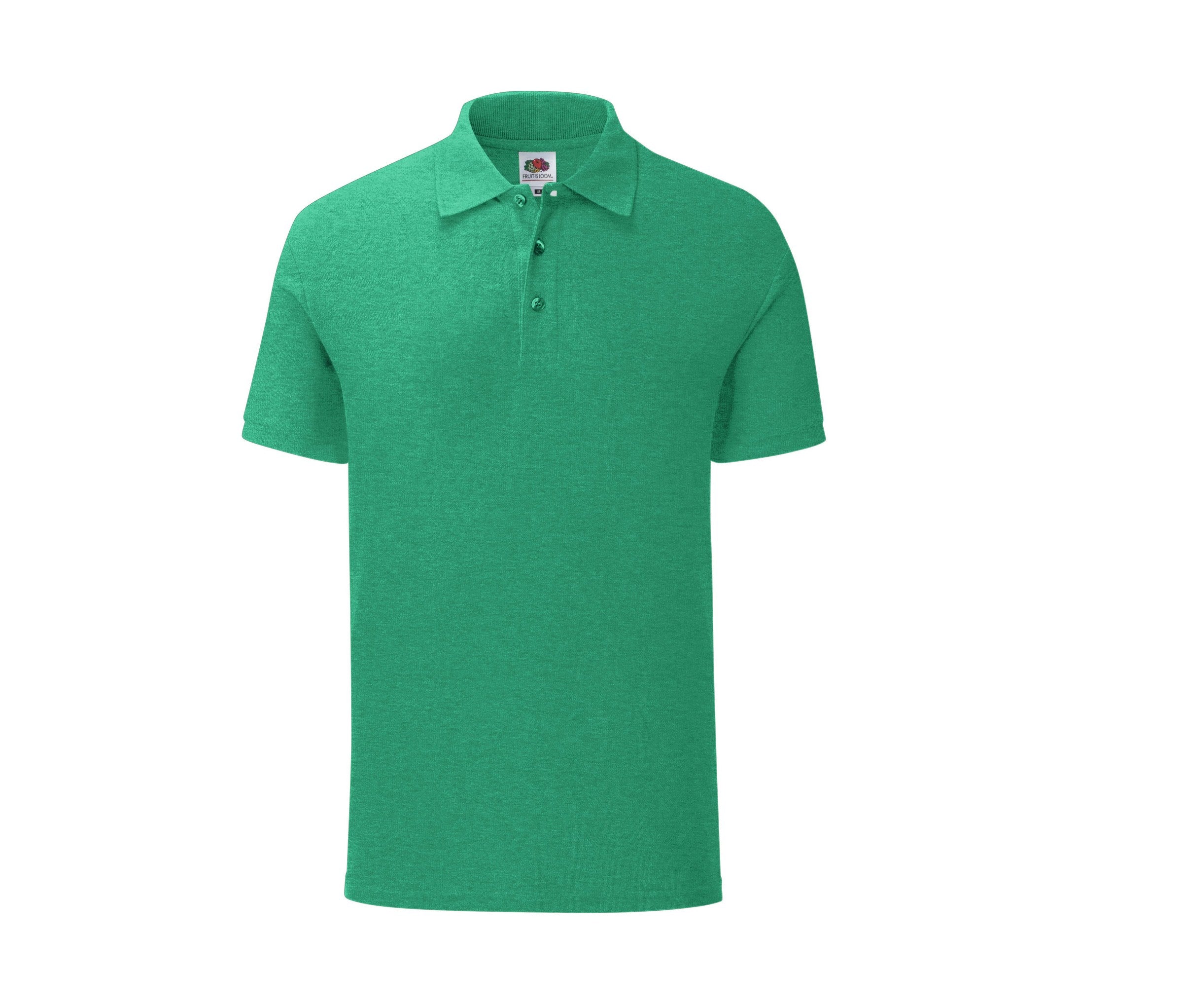 Polo Iconic Polo Fruit of the Loom SC3044 en color heather green