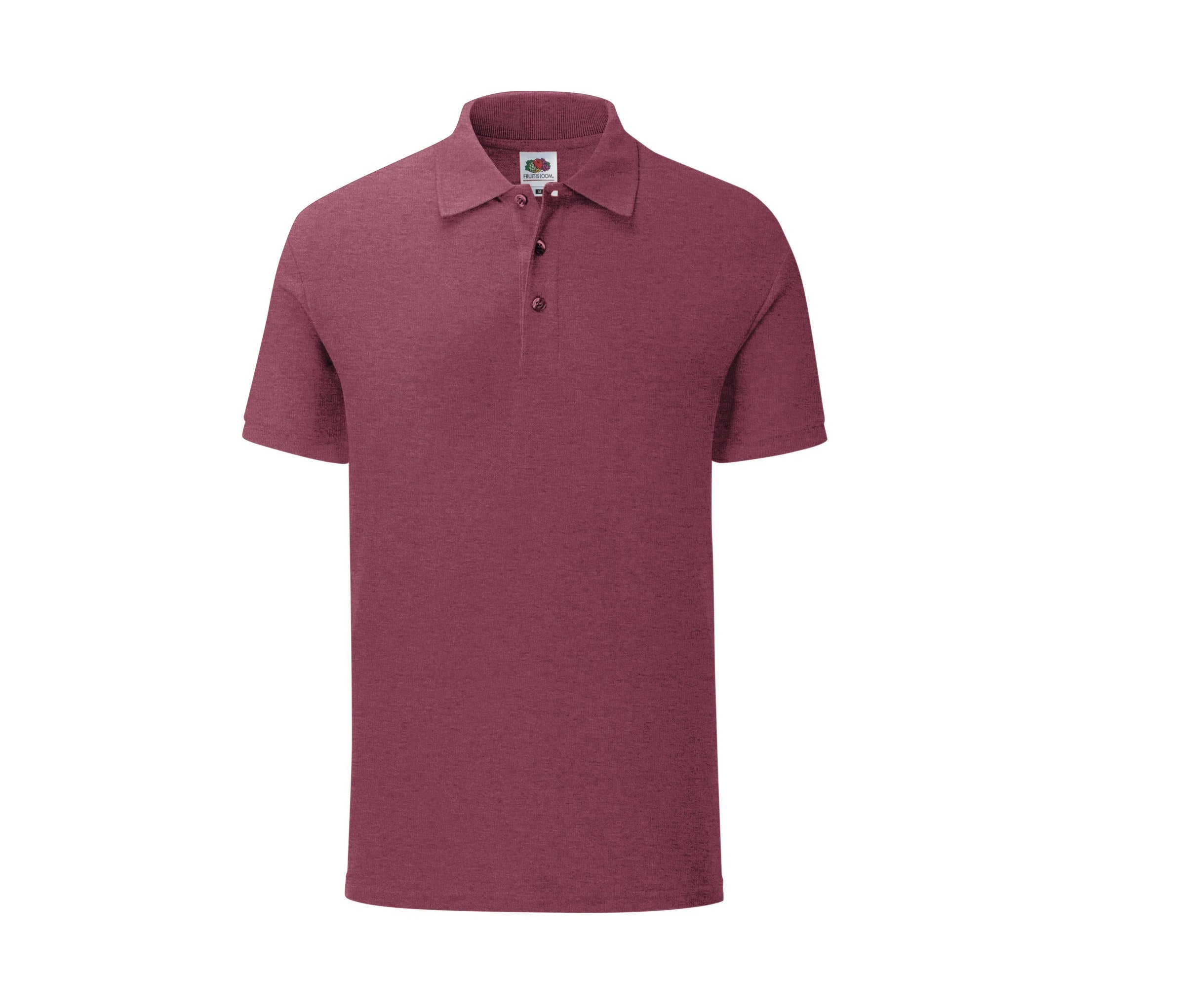Polo Iconic Polo Fruit of the Loom SC3044 en color heather burgundy