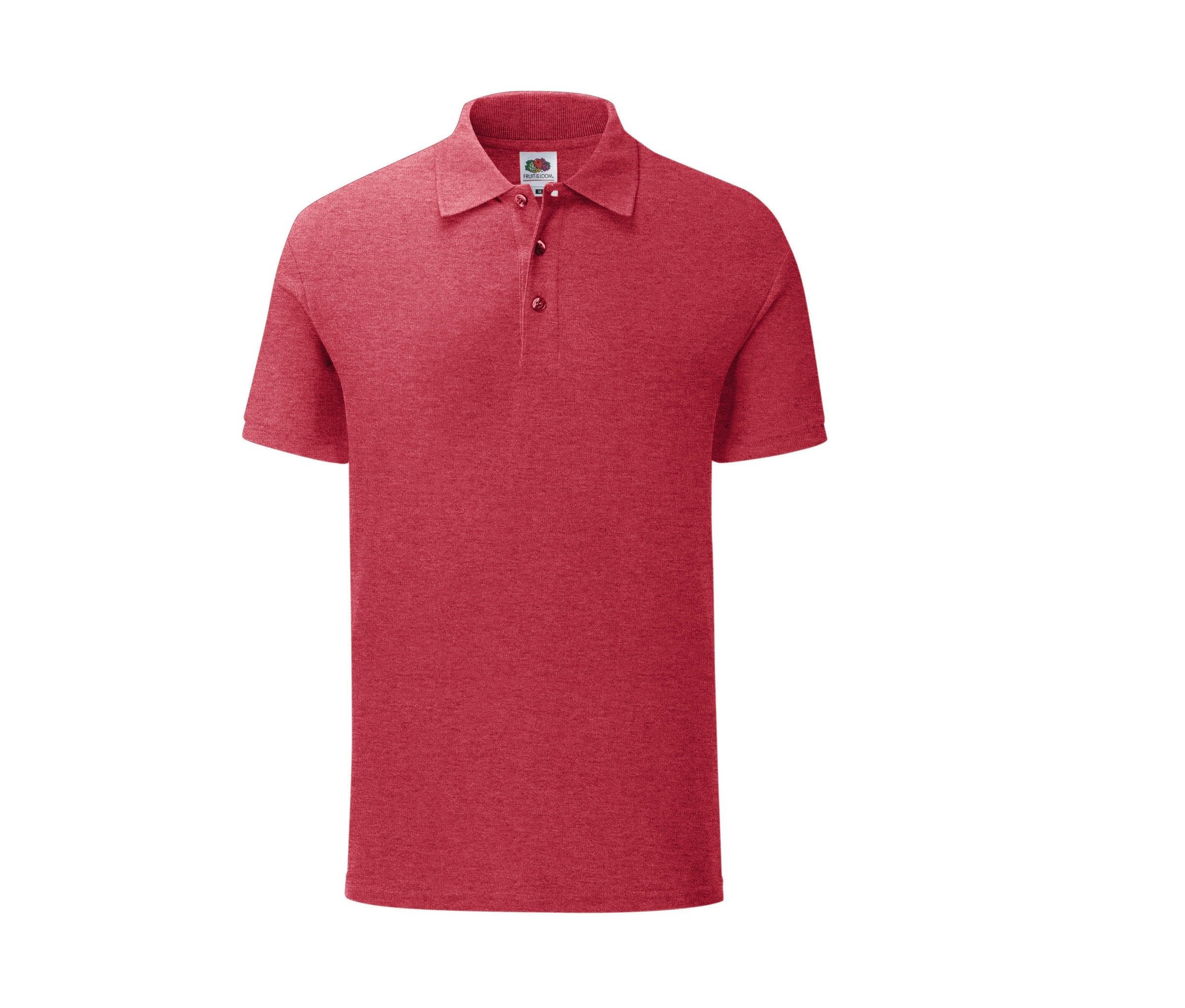 Polo Iconic Polo Fruit of the Loom SC3044 en color heather red