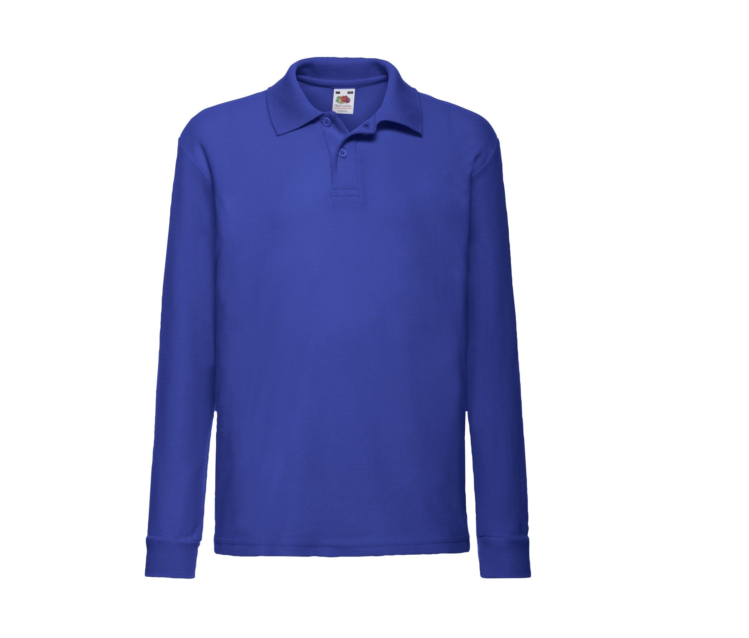 Polo Kids 65/35 Long Sleeve Polo Fruit of the Loom SC3201 en color azul real