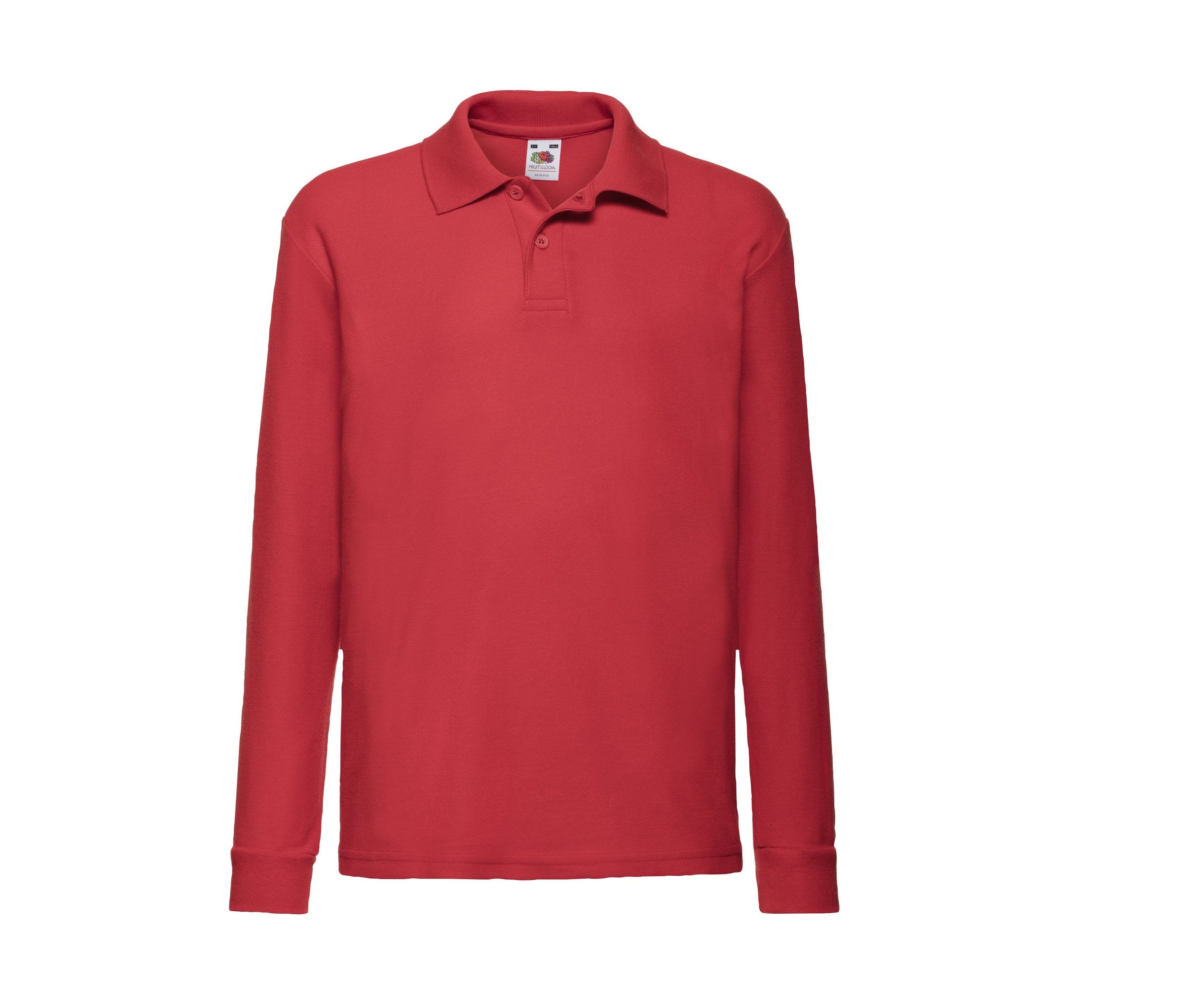 Polo Kids 65/35 Long Sleeve Polo Fruit of the Loom SC3201 en color rojo