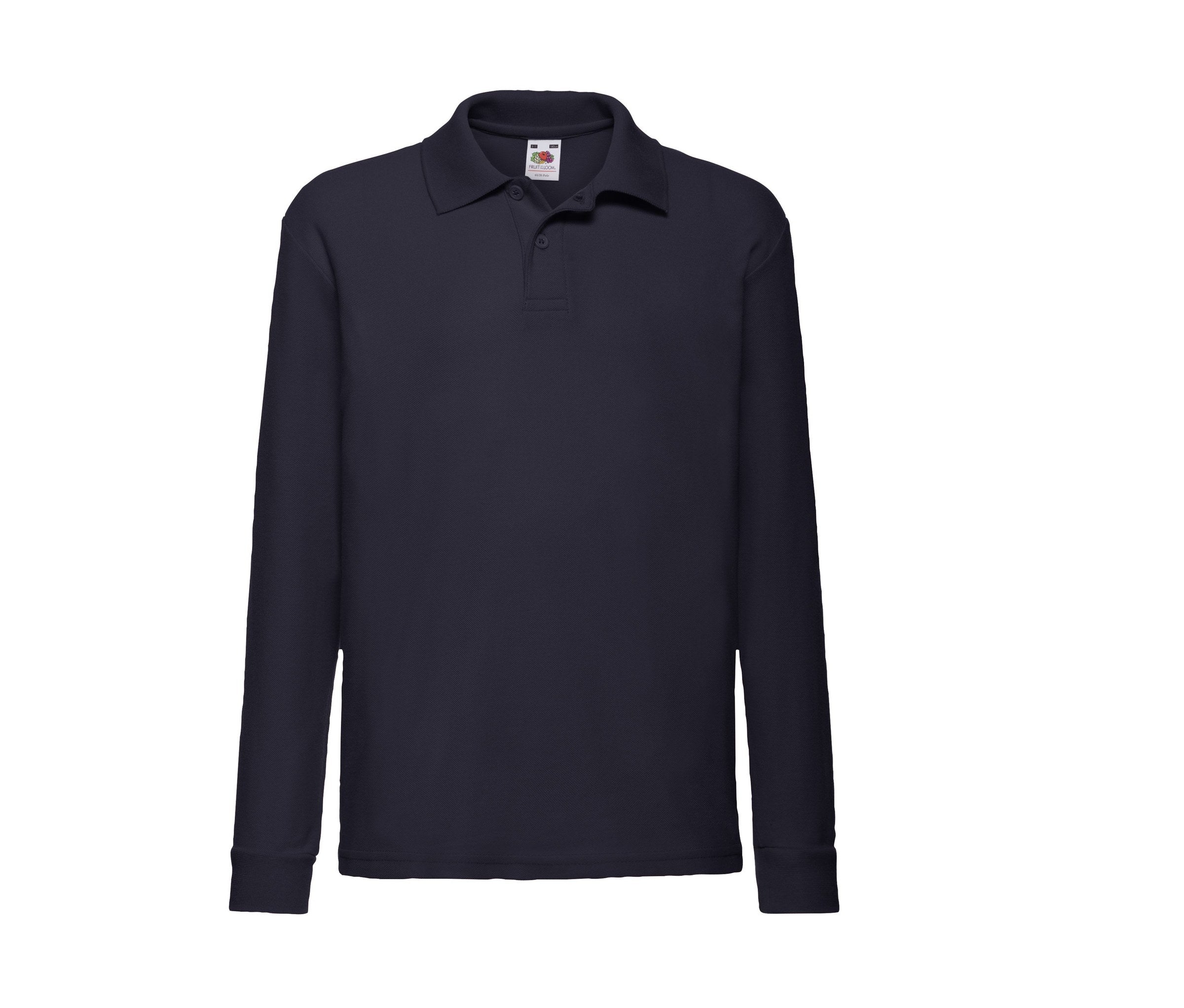 Polo Kids 65/35 Long Sleeve Polo Fruit of the Loom SC3201 en color deep navy