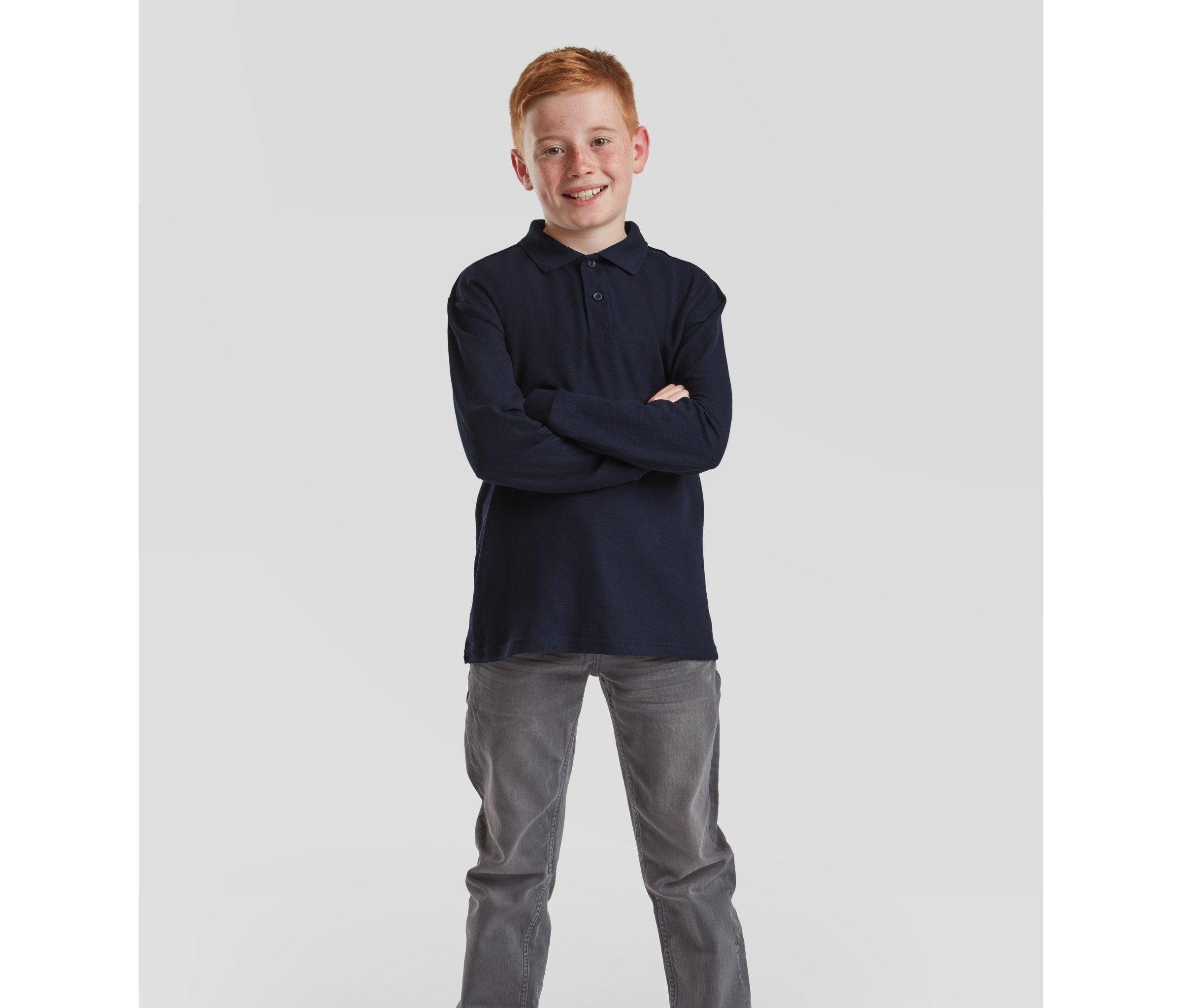 Polo Kids 65/35 Long Sleeve Polo - Fruit of the Loom SC3201