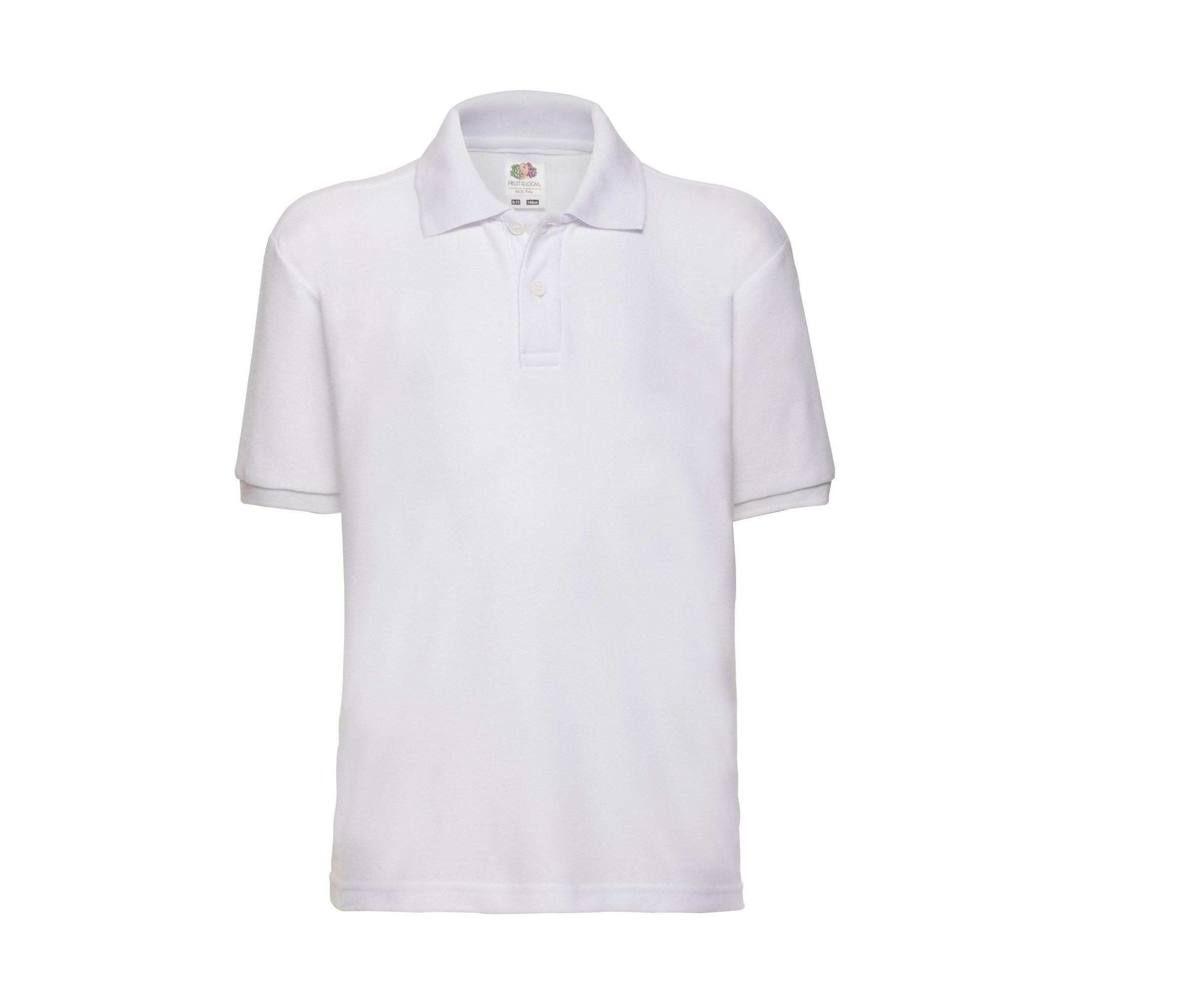 Polo Kids 65/35 Long Sleeve Polo Fruit of the Loom SC3417 en color blanco
