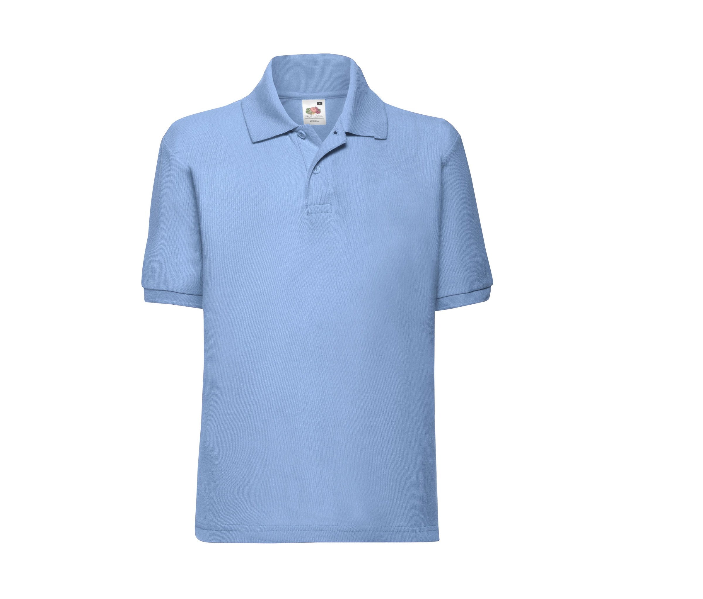 Polo Kids 65/35 Long Sleeve Polo Fruit of the Loom SC3417 en color azul cielo