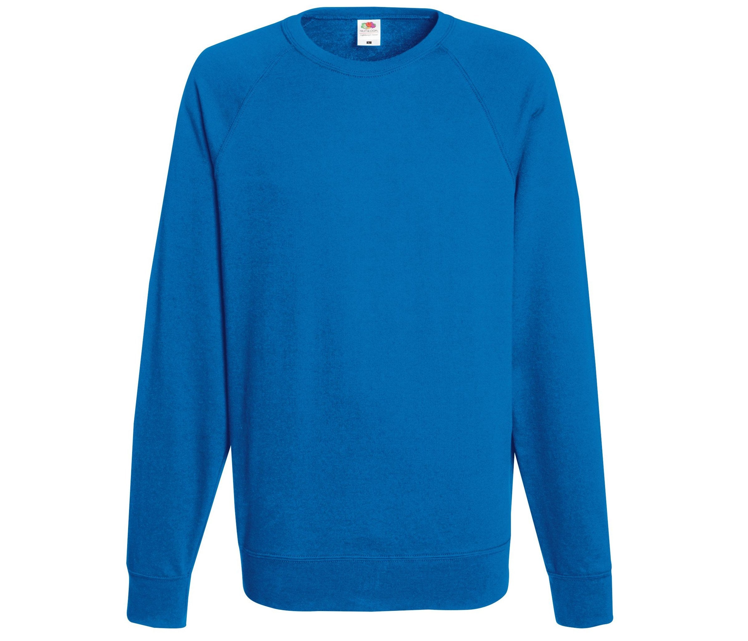 Sudadera Lightweight Raglan Sweat Fruit of the Loom SC360 en color azul real