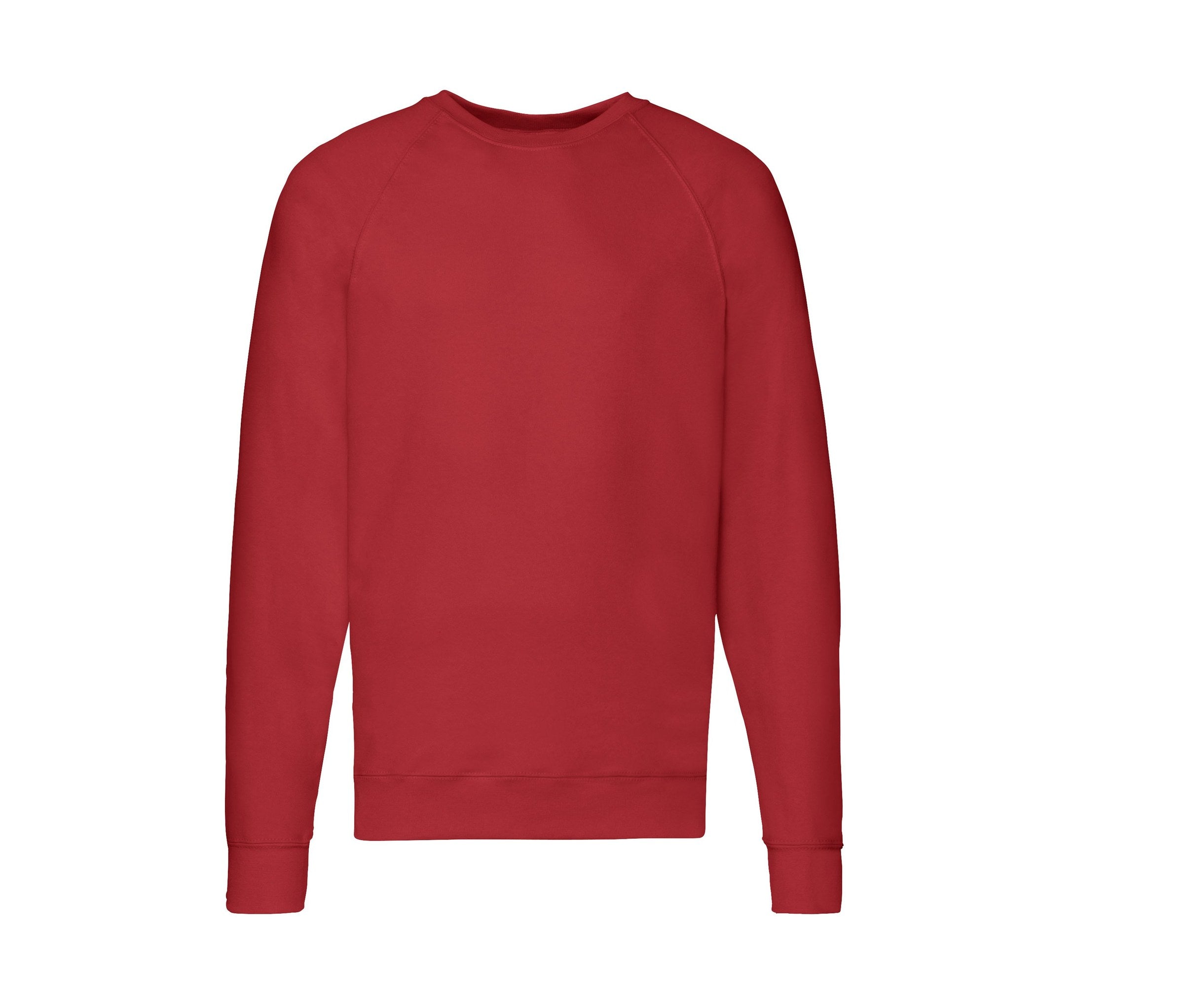 Sudadera Lightweight Raglan Sweat Fruit of the Loom SC360 en color rojo