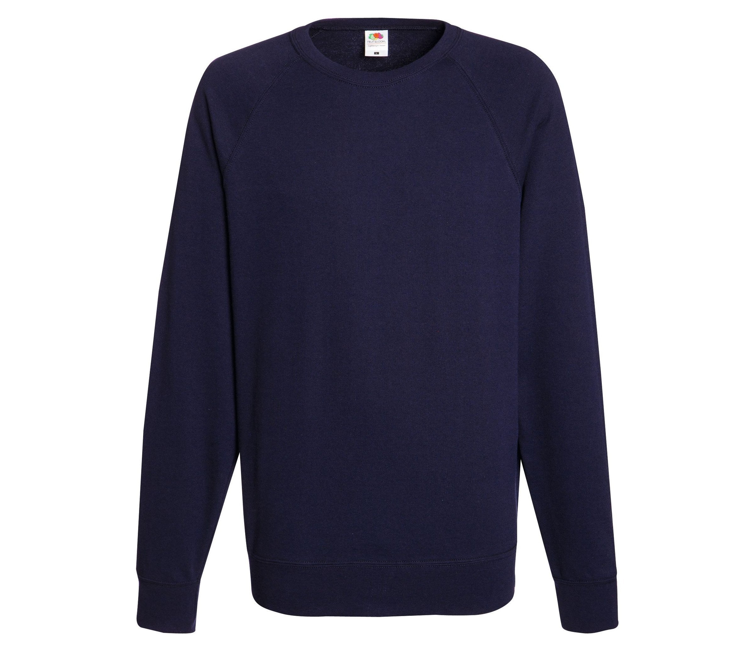 Sudadera Lightweight Raglan Sweat Fruit of the Loom SC360 en color deep navy