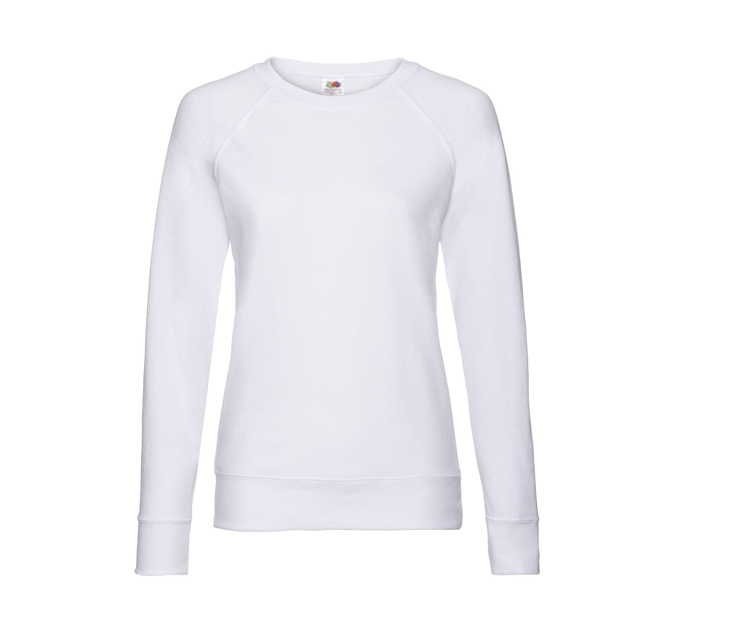 Sudadera Ladies Lightweight Raglan Sweat Fruit of the Loom SC361 en color blanco
