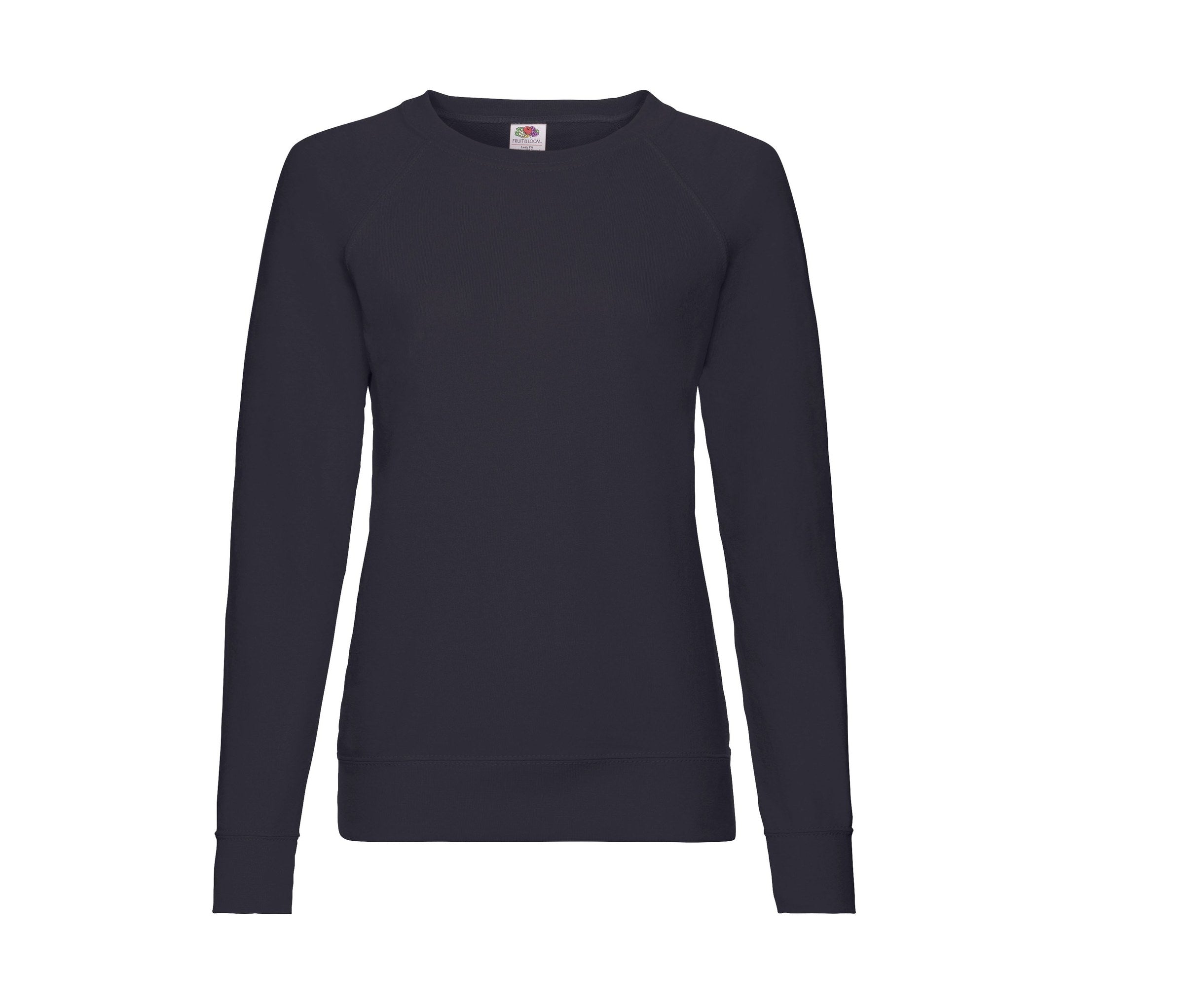 Sudadera Ladies Lightweight Raglan Sweat Fruit of the Loom SC361 en color deep navy