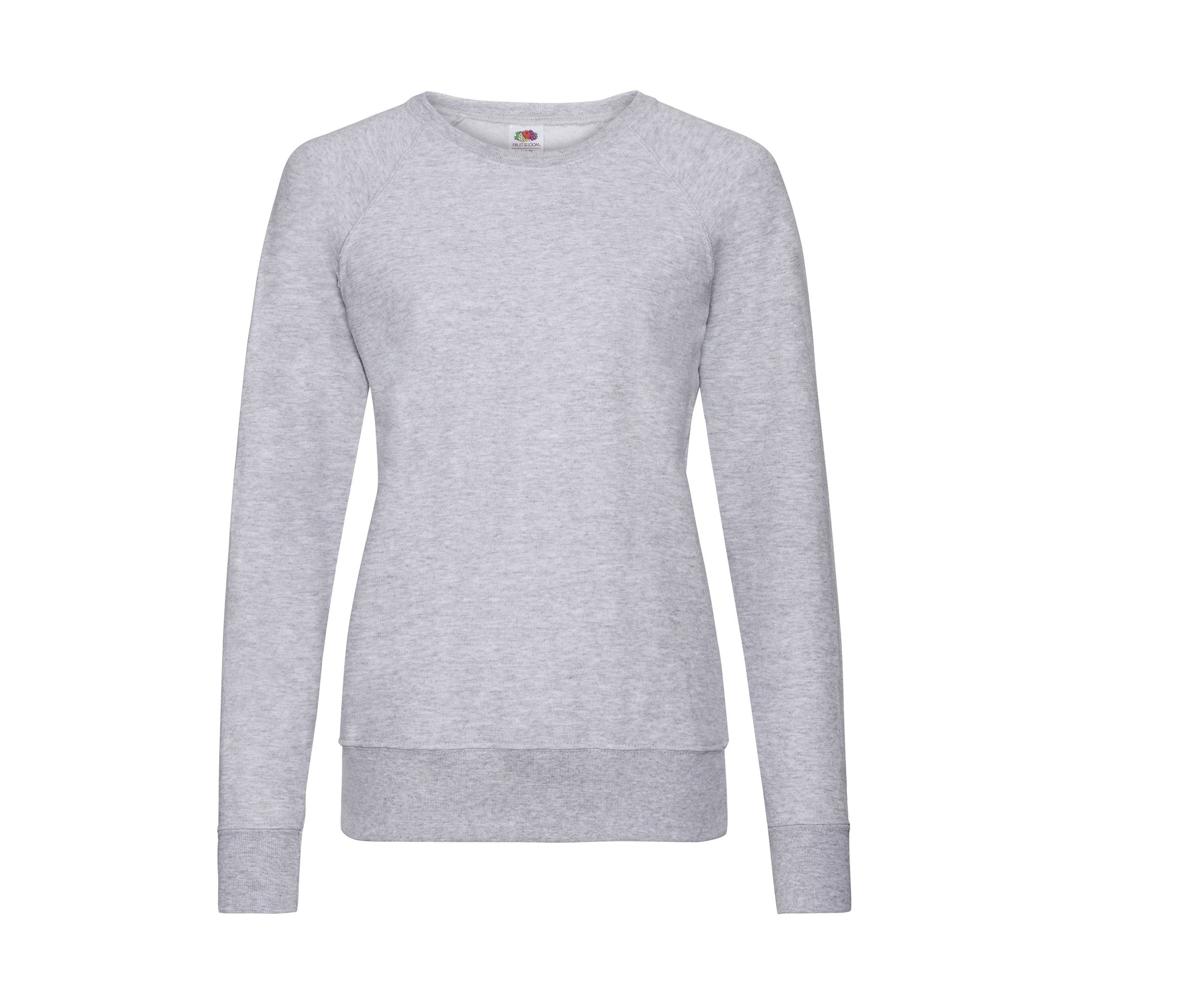 Sudadera Ladies Lightweight Raglan Sweat Fruit of the Loom SC361 en color gris jaspeado