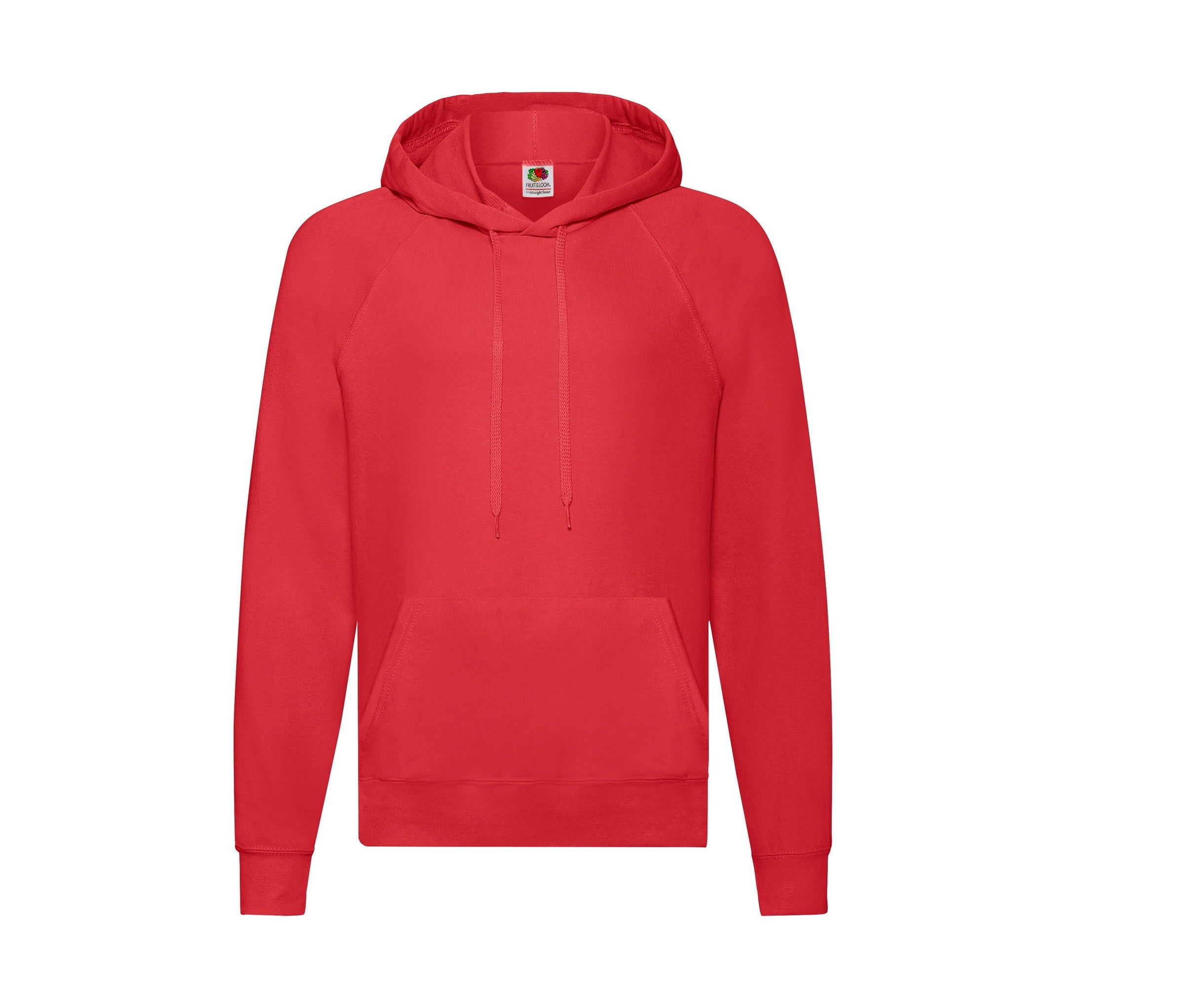 Sudadera Lightweight Hooded Sweat Fruit of the Loom SC362 en color rojo