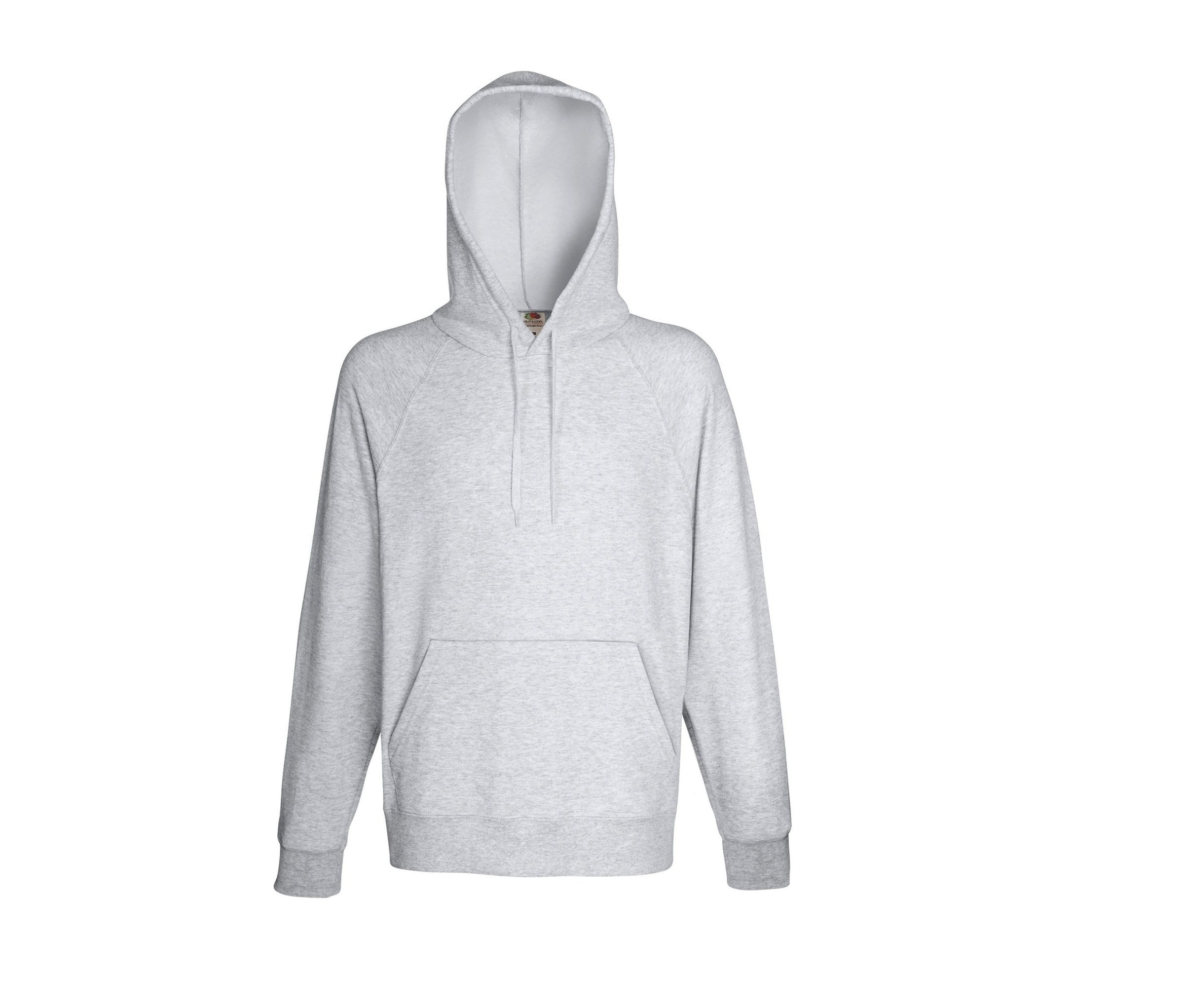 Sudadera Lightweight Hooded Sweat Fruit of the Loom SC362 en color gris jaspeado