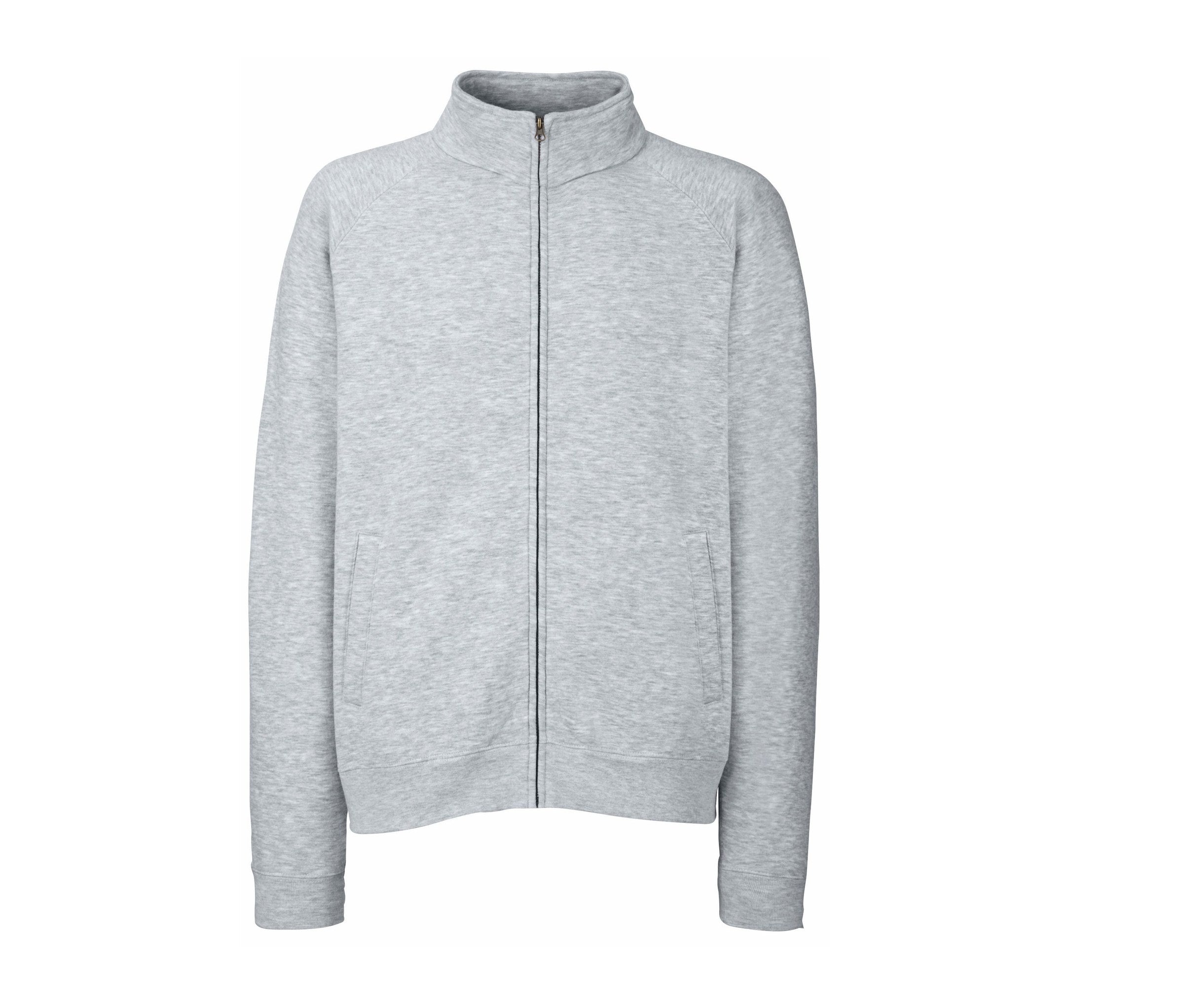 Sudadera Classic Sweat Jacket Fruit of the Loom SC365 en color gris jaspeado