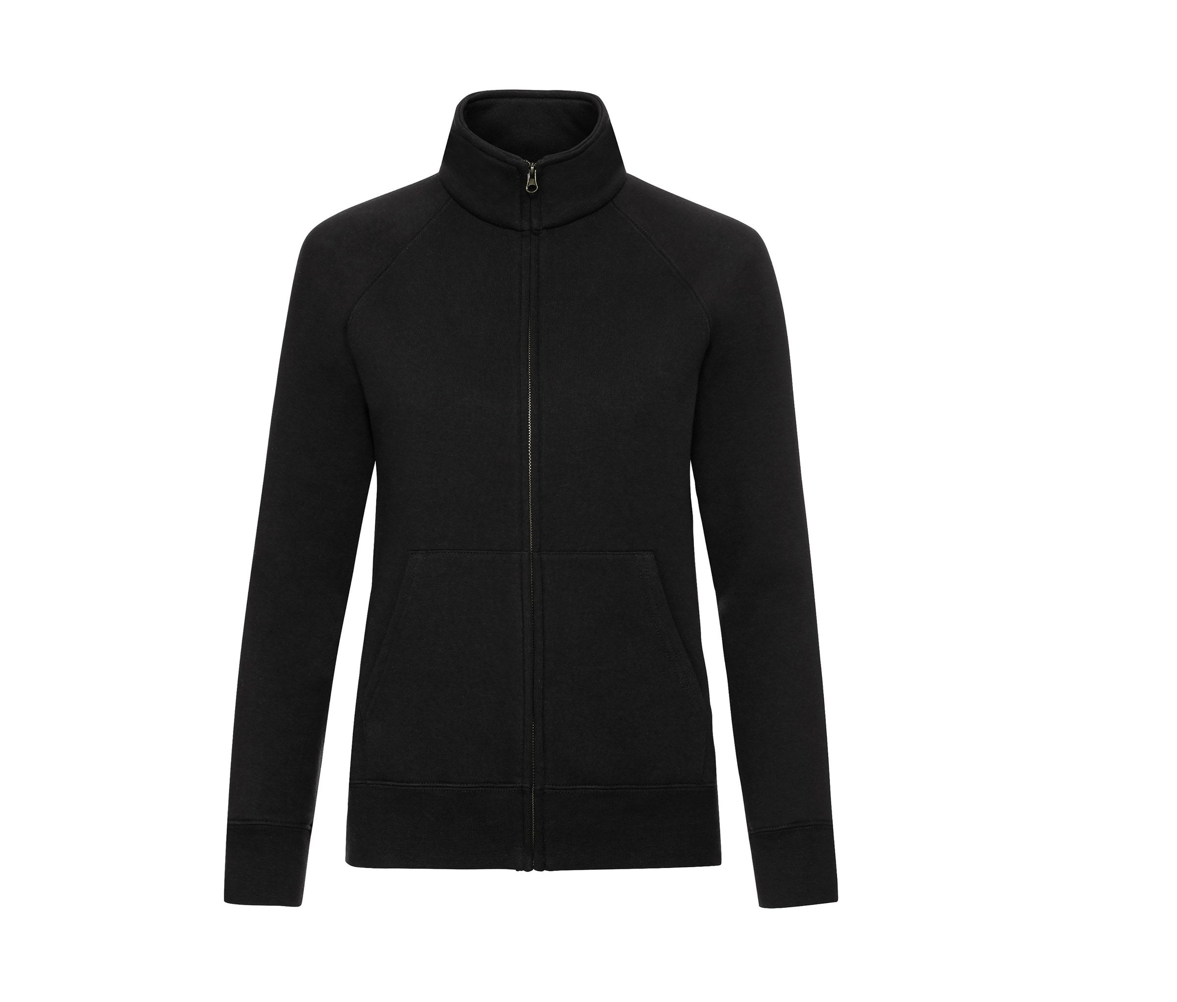 Sudadera Ladies Premium Sweat Jacket Fruit of the Loom SC366 en color negro