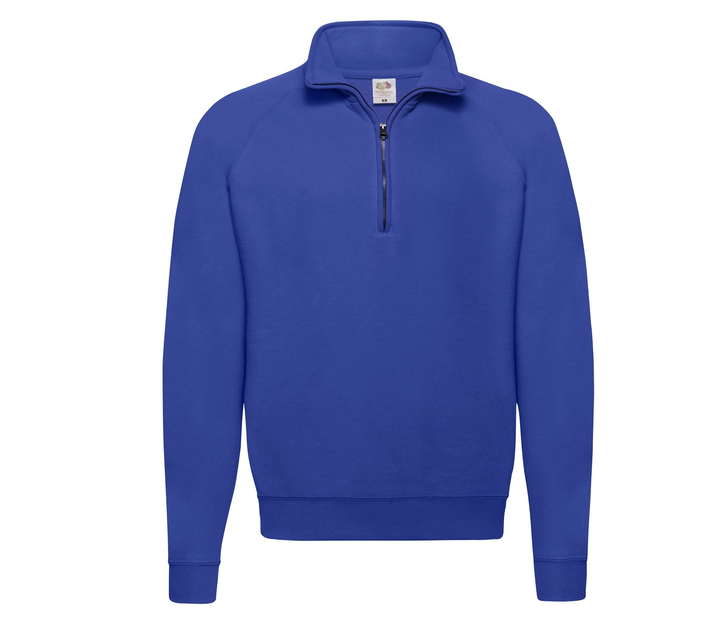 Sudadera Classic ZIP Neck Sweat Fruit of the Loom SC376 en color azul real