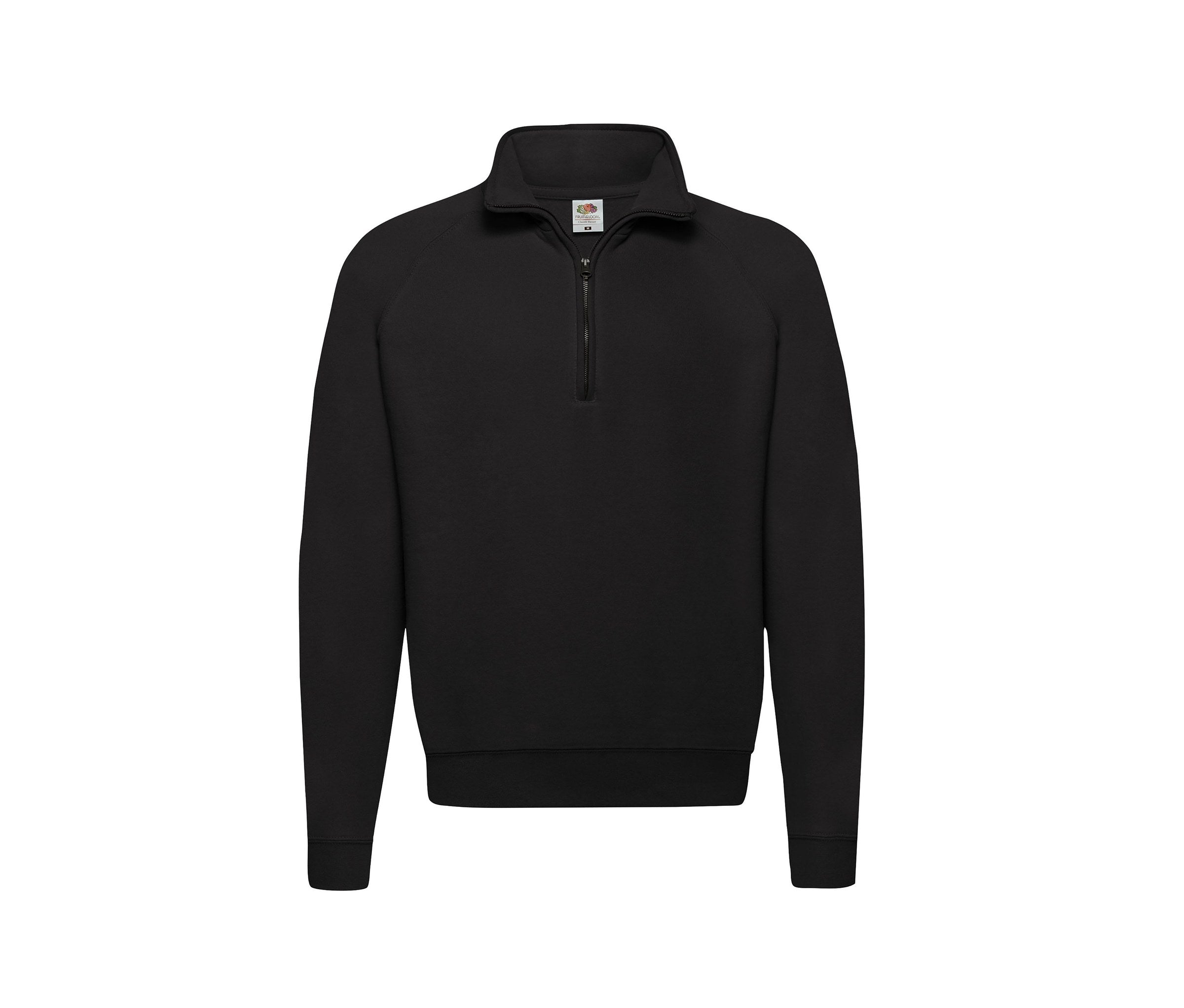 Sudadera Classic ZIP Neck Sweat Fruit of the Loom SC376 en color negro