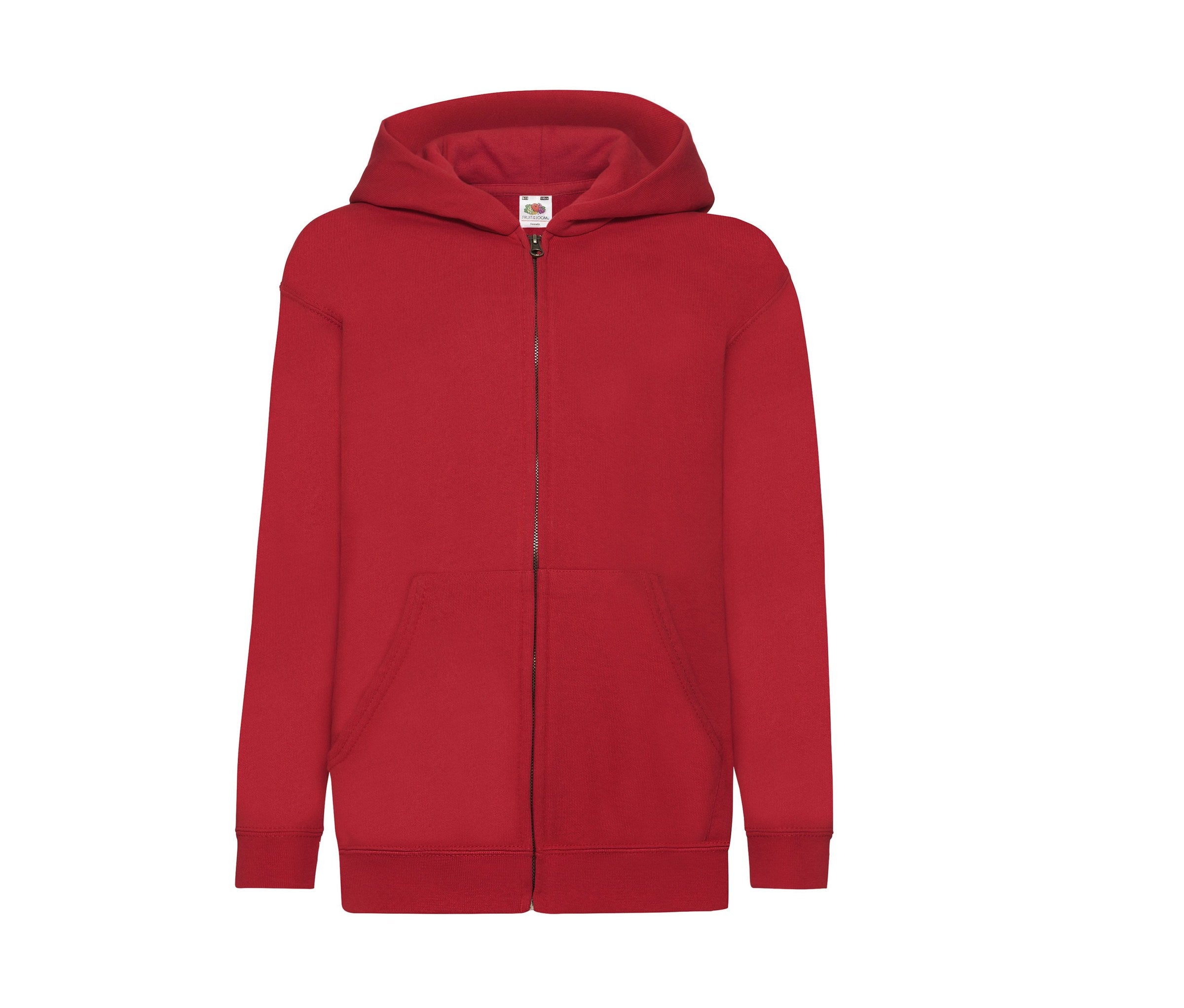 Sudadera Kids Classic Hooded Sweat Jacket Fruit of the Loom SC379 en color rojo