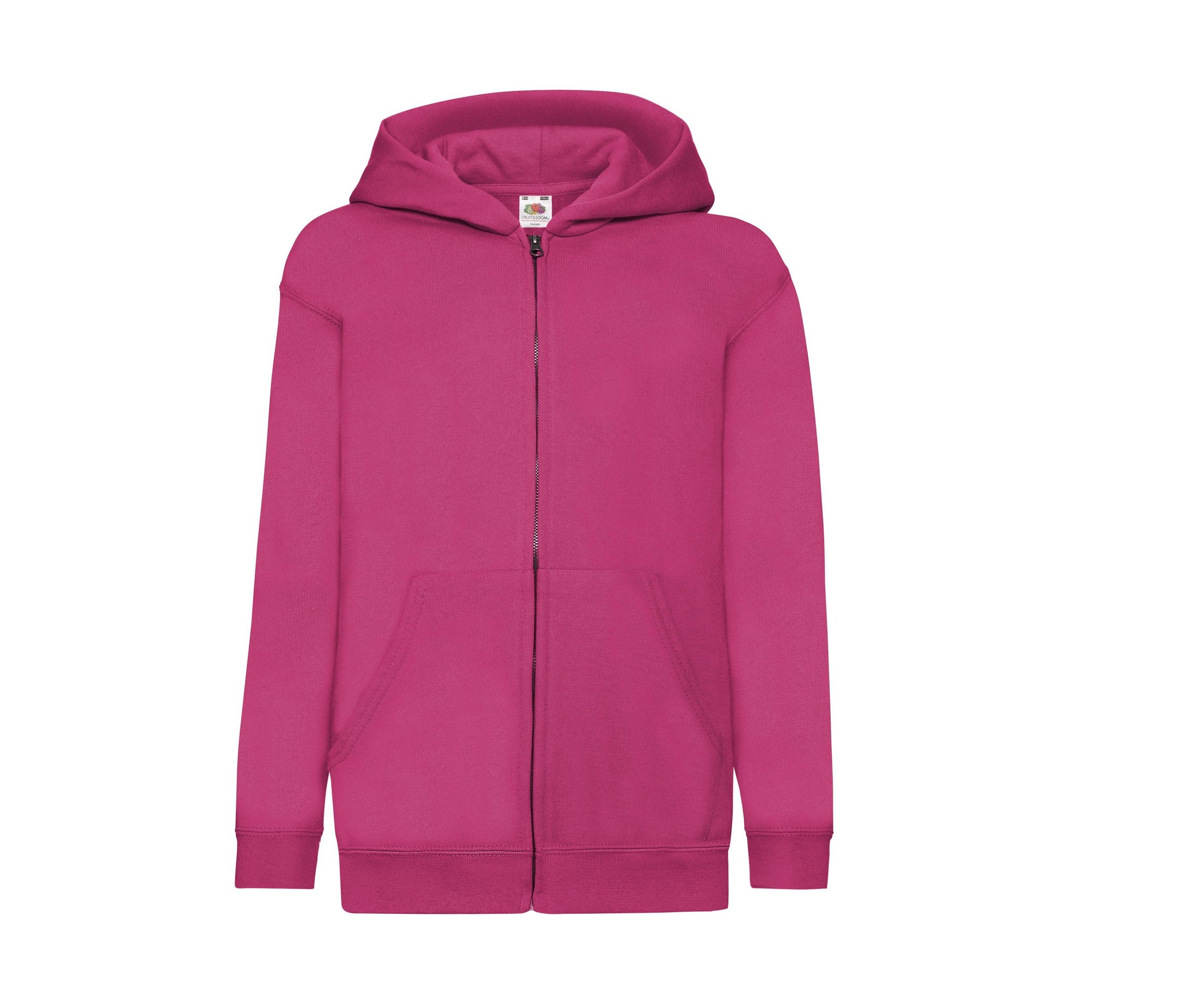 Sudadera Kids Classic Hooded Sweat Jacket Fruit of the Loom SC379 en color fucsia
