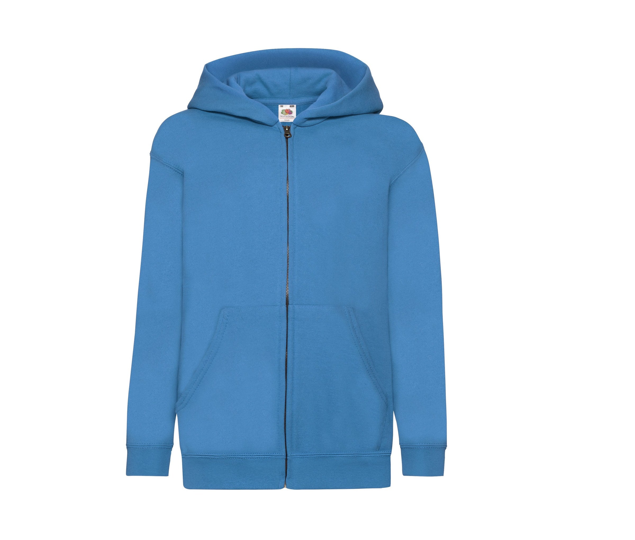 Sudadera Kids Classic Hooded Sweat Jacket Fruit of the Loom SC379 en color azul azure