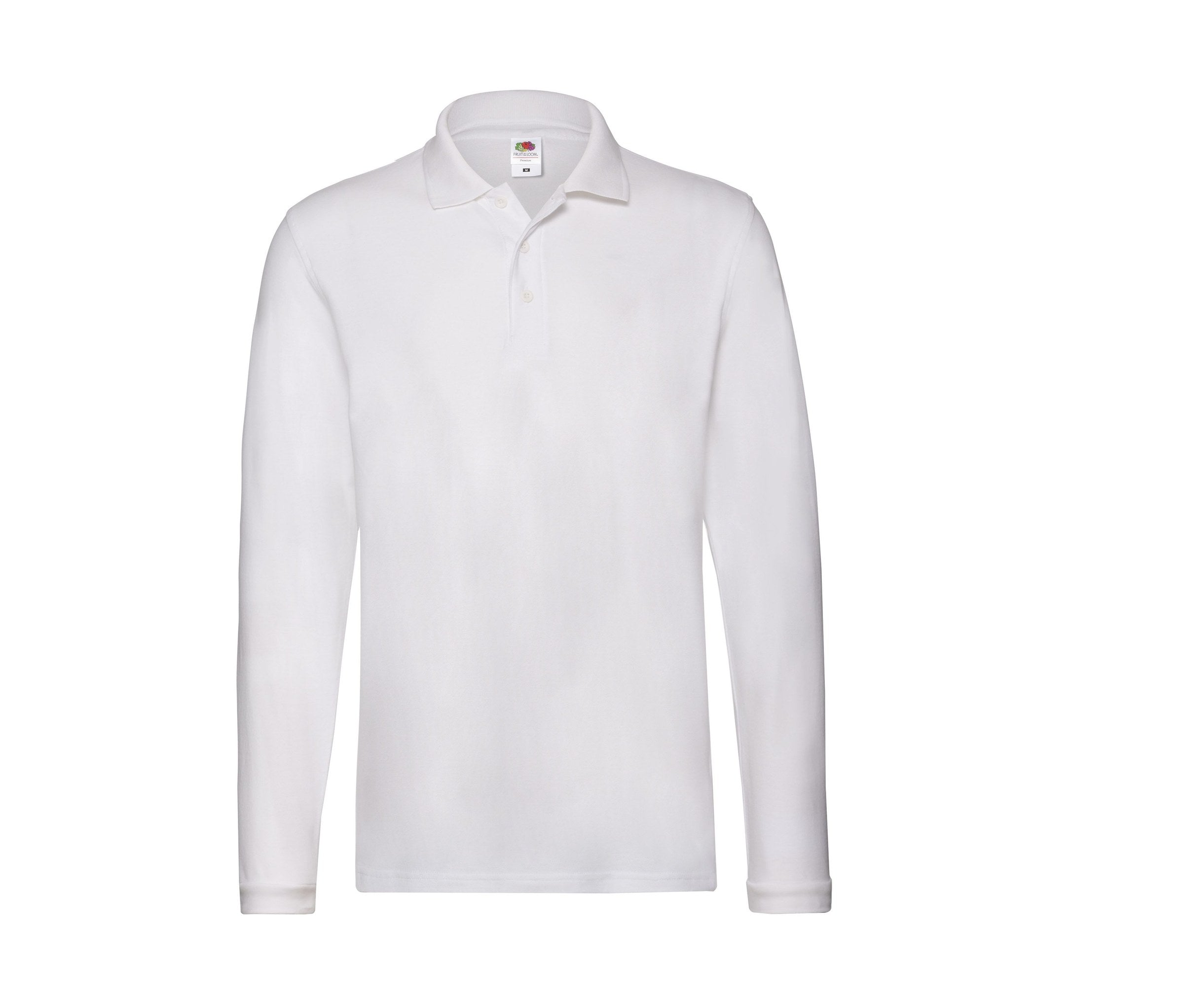 Polo Premium Long Sleeve Polo Fruit of the Loom SC384 en color blanco