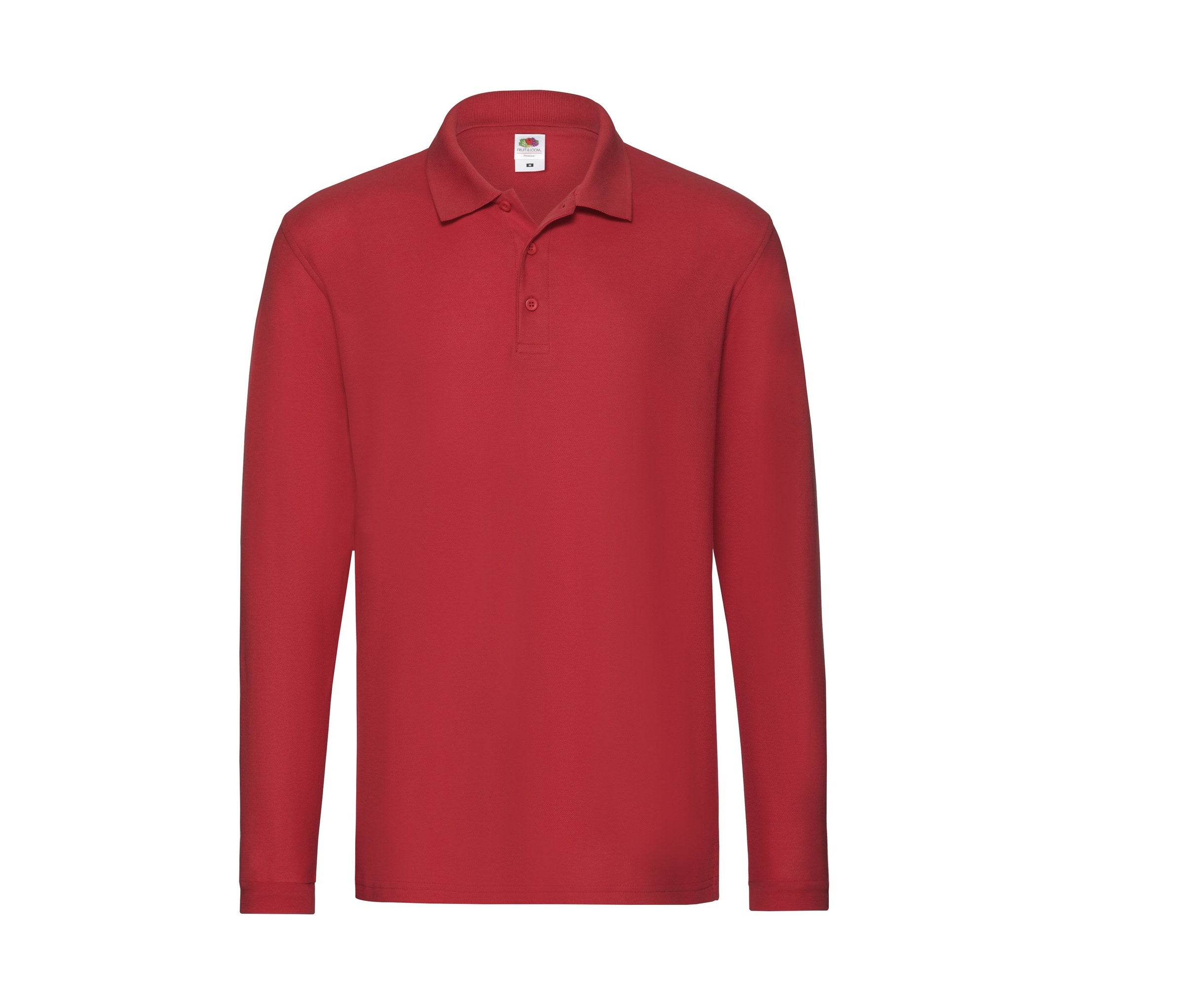 Polo Premium Long Sleeve Polo Fruit of the Loom SC384 en color rojo