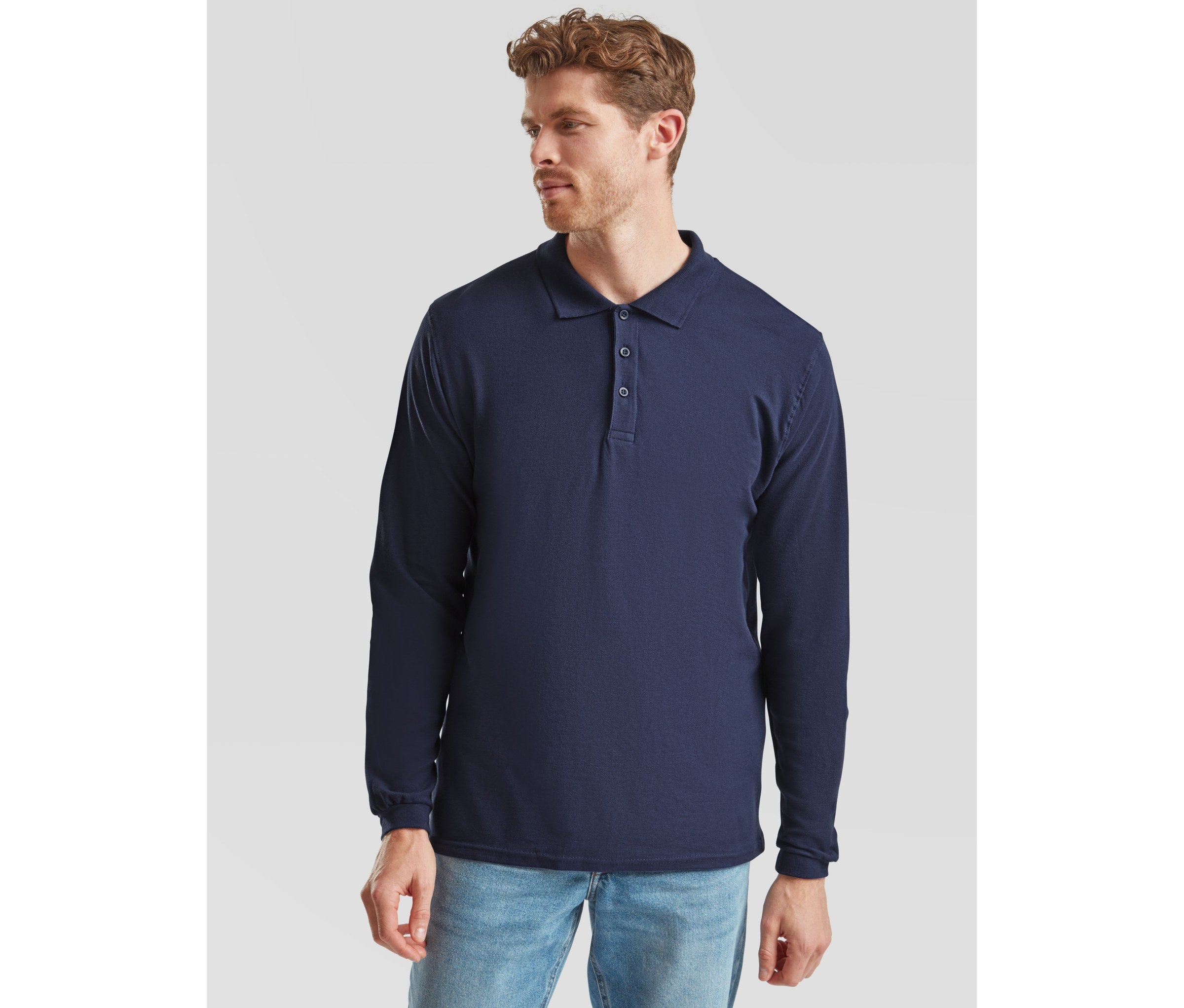 Polo Premium Long Sleeve Polo - Fruit of the Loom SC384
