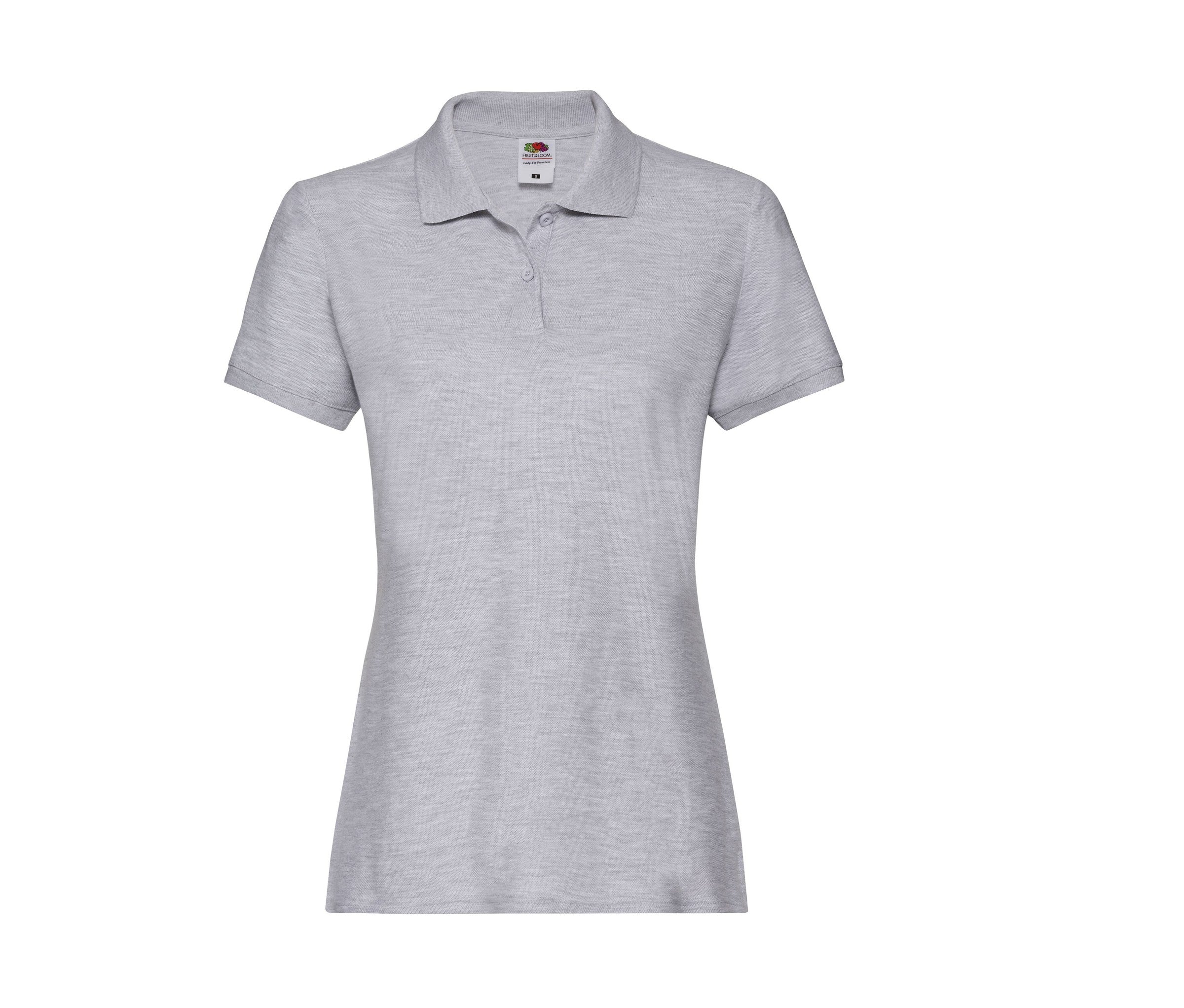 Polo Ladies Premium Polo Fruit of the Loom SC386 en color gris jaspeado