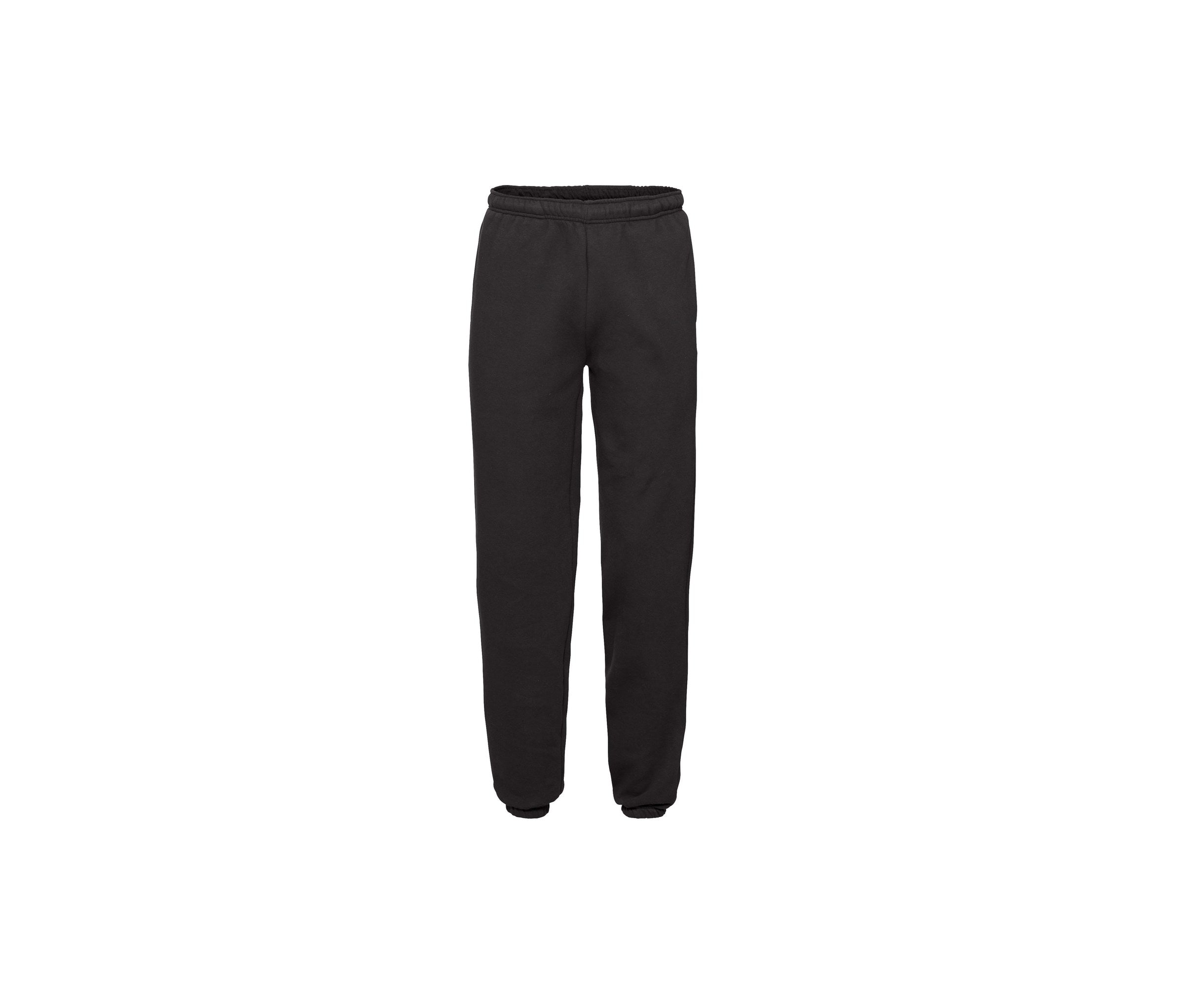 Pantalón Premium Elasticated Cuff JOG Pants Fruit of the Loom SC4040 en color negro