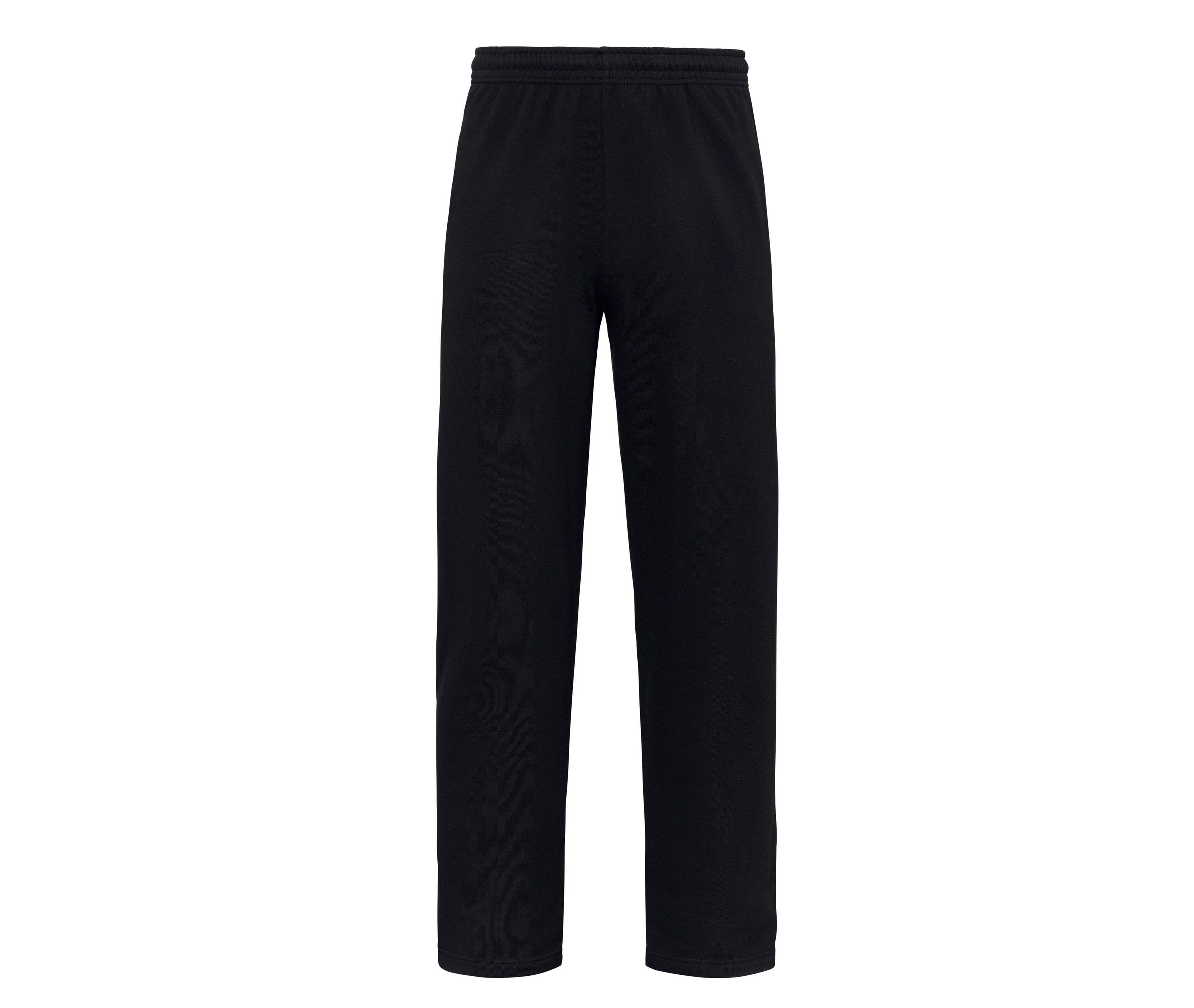 Pantalón Iconic 250 Open HEM JOG Pants Fruit of the Loom SC4064 en color negro