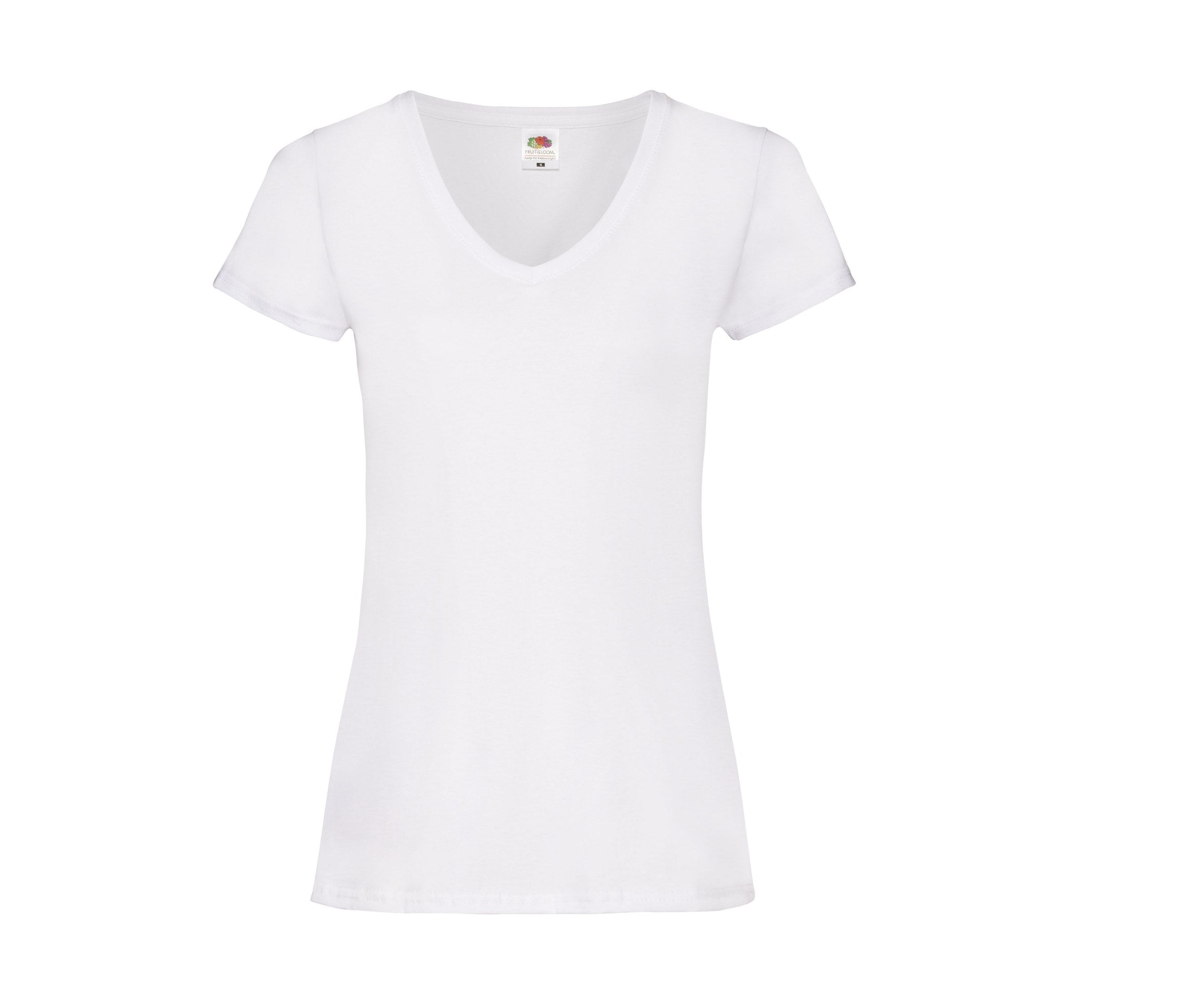 Camiseta Ladies Valueweight V-neck Fruit of the Loom SC601 en color blanco