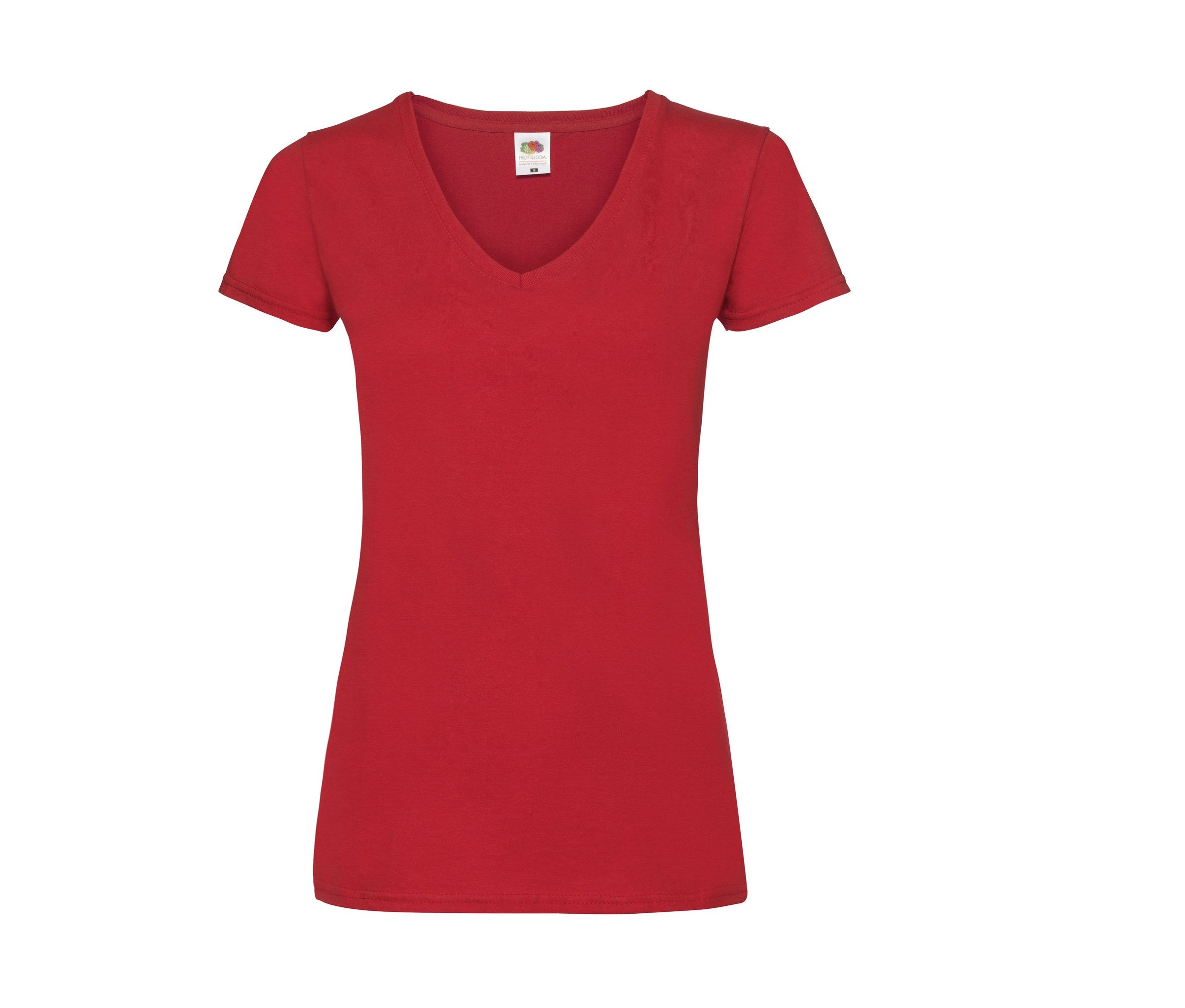 Camiseta Ladies Valueweight V-neck Fruit of the Loom SC601 en color rojo