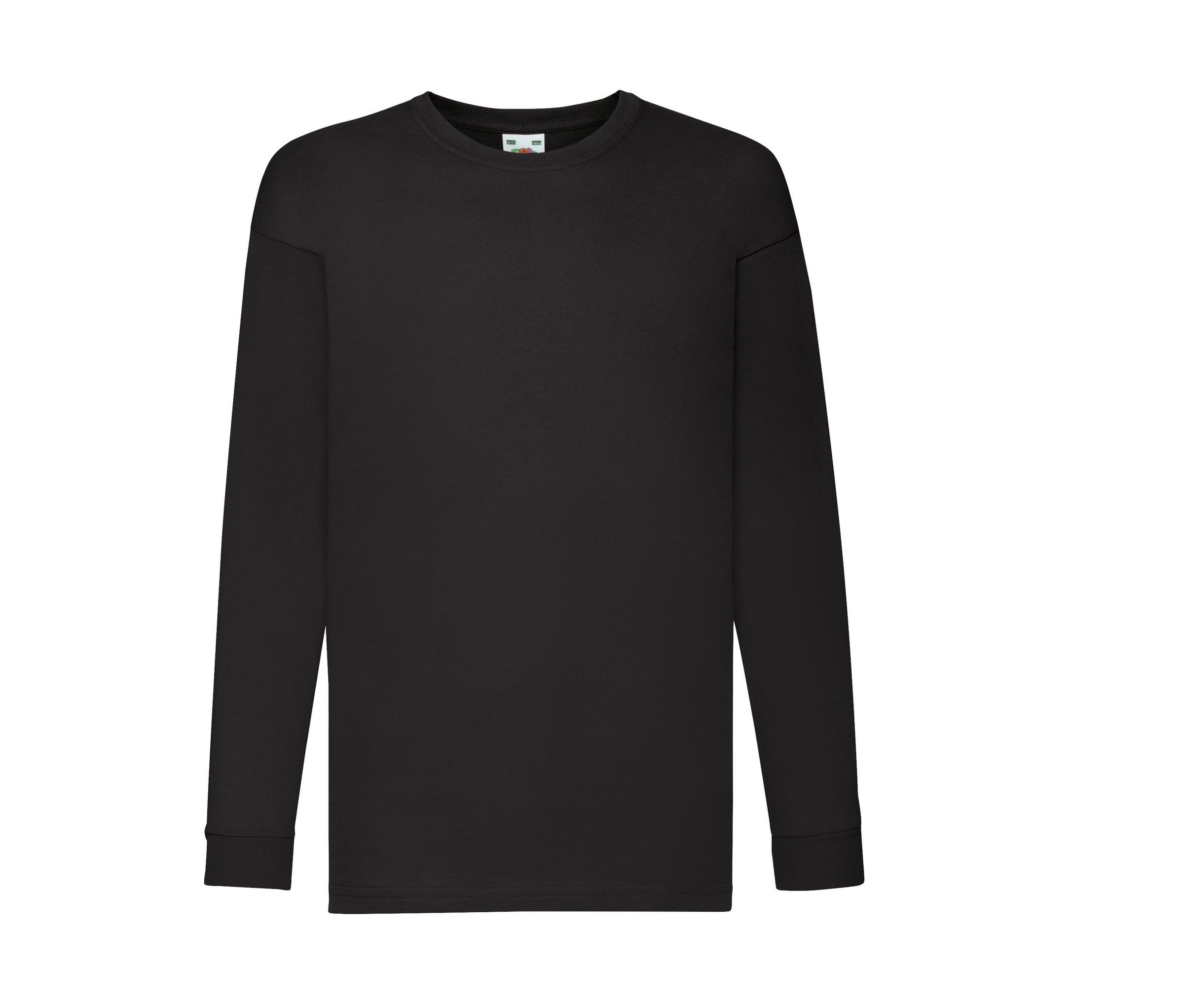 Camiseta Kids Valueweight Long Sleeve Fruit of the Loom SC6107 en color negro